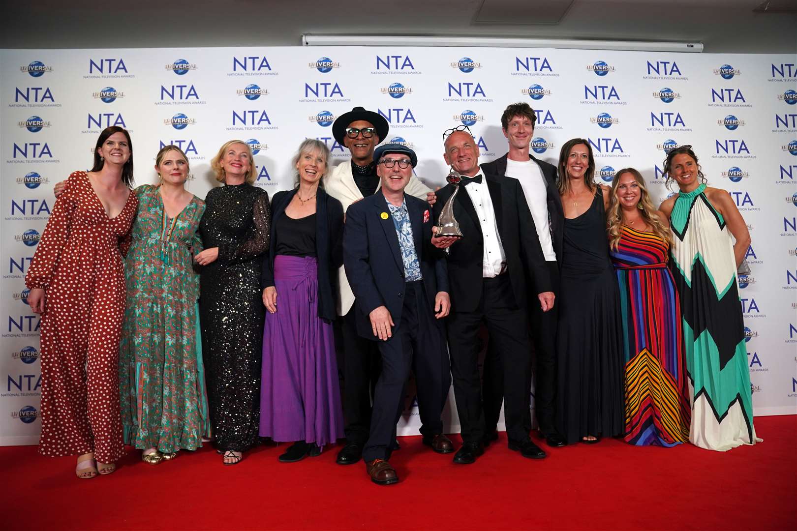 Jay Blades and The Repair Shop team after winning the daytime award at the National Television Awards (Lucy North/PA)