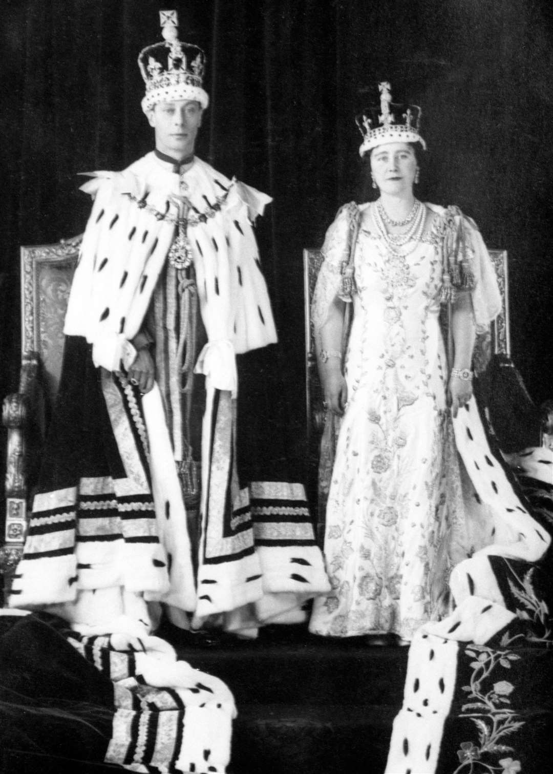 King George VI and his wife Queen Elizabeth after the coronation in 1937 (PA)