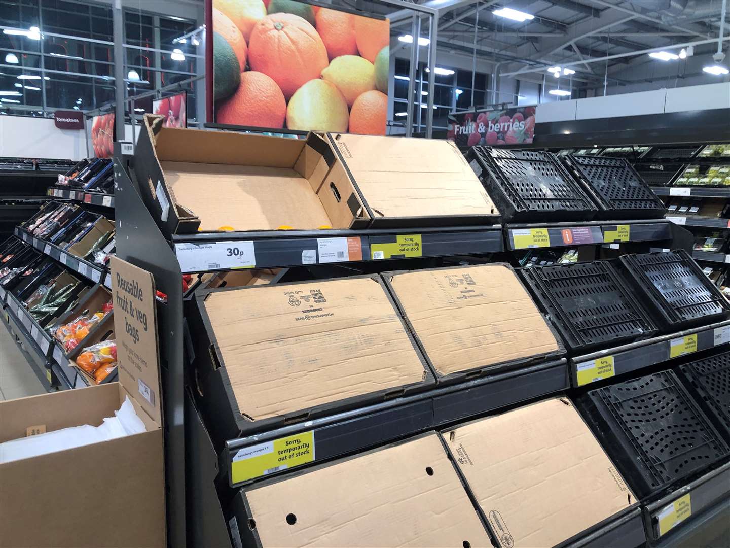Supermarkets in Northern Ireland have already encountered supply issues (Michael McHugh/PA)
