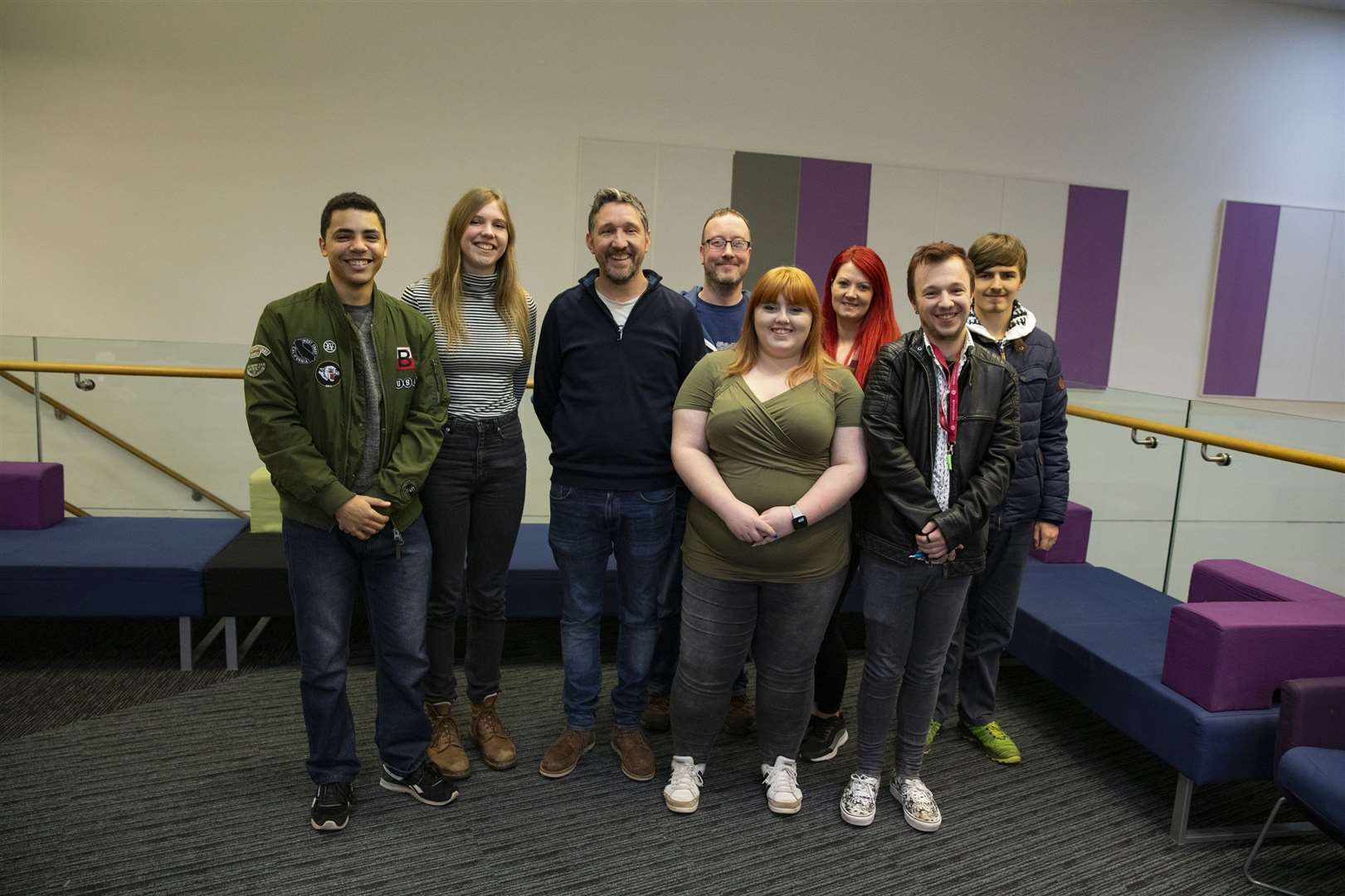 Michael Wilson (third from left) with UHI students.