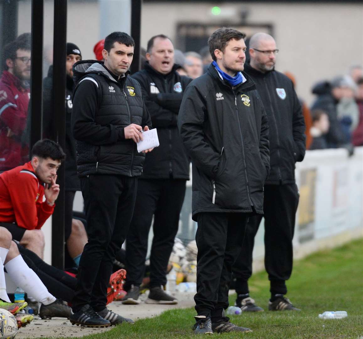 Clachnacuddin manager Jordan Macdonald (left) Picture: Gary Anthony