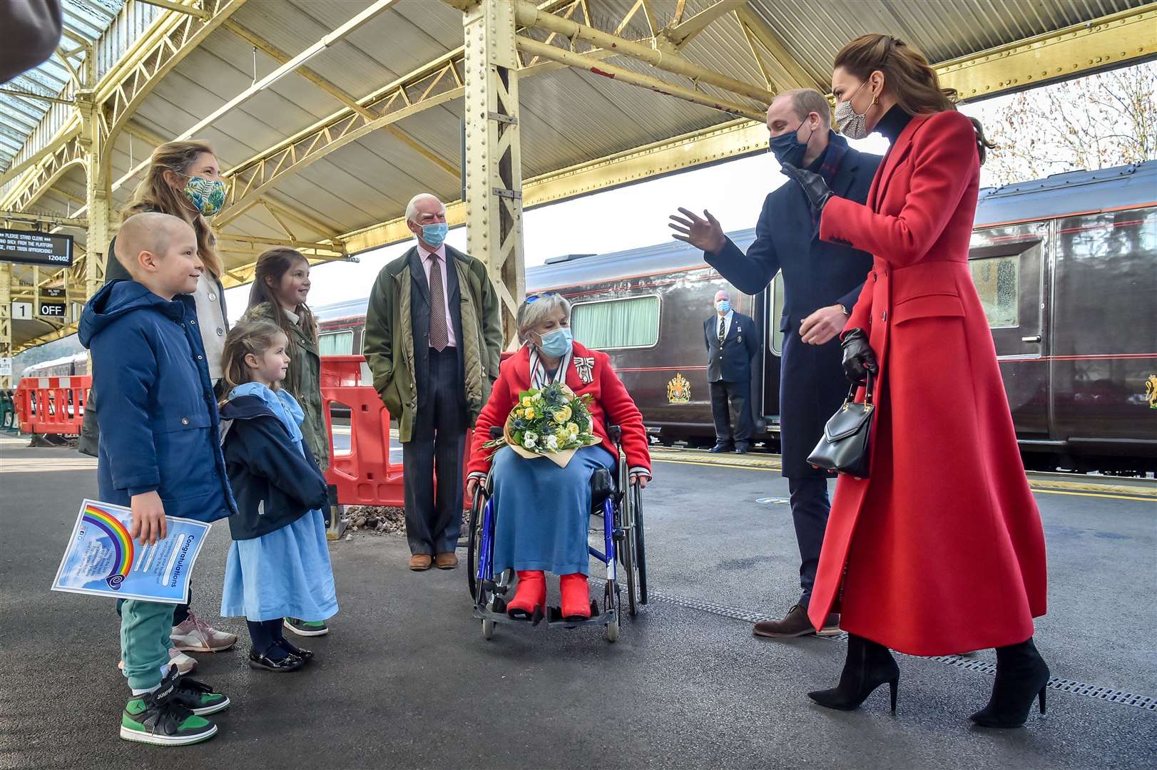 The Duke and Duchess of Cambridge on the final day of a three-day tour across the country (Ben Birchall/PA)