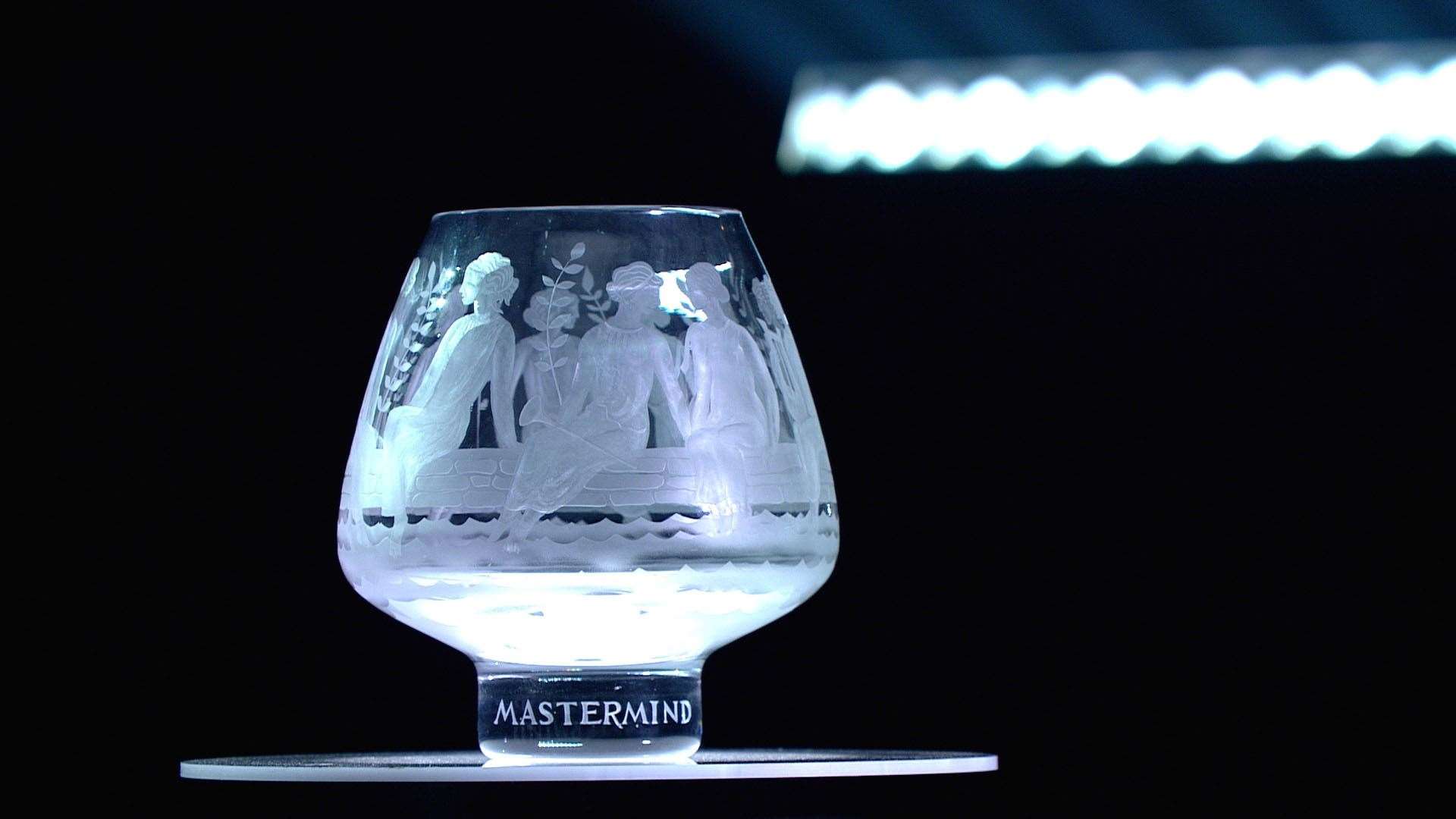 The Mastermind trophy, designed by Denis Mann. Picture: BBC / Hindsight and Hat Trick Productions