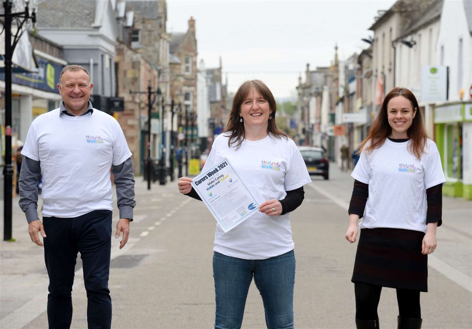 Highland SNP representatives Drew Hendry MP, Maree Todd MSP and Kate Forbes MSP have been united on many issues, including an earlier Carers Week Walk back in 2021. They differ, however, on Ms Forbes bid to become the next First Minister. Picture: Gary Anthony