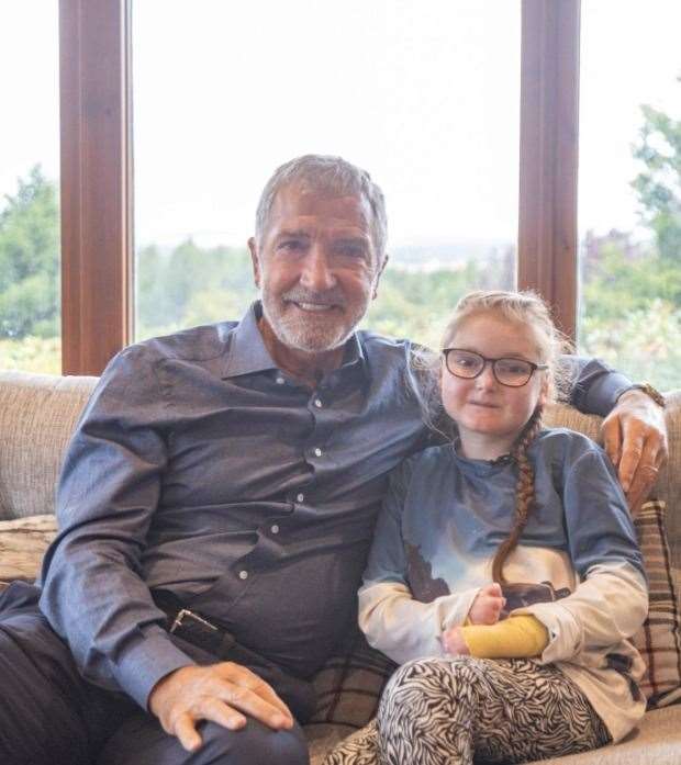 Graeme Souness with Isla Grist, whose struggle has inspired his epic challenge.