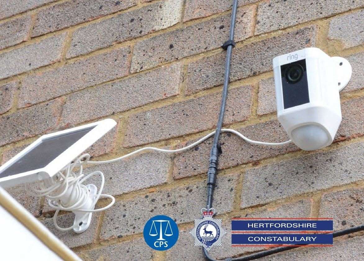 A Ring surveillance camera at the home of Pc David Carrick (Hertfordshire Constabulary/PA)