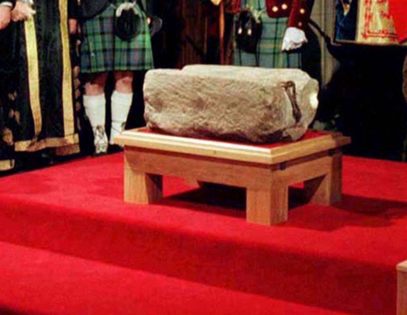 The Stone of Destiny in the Great Hall in Edinburgh Castle (PA)