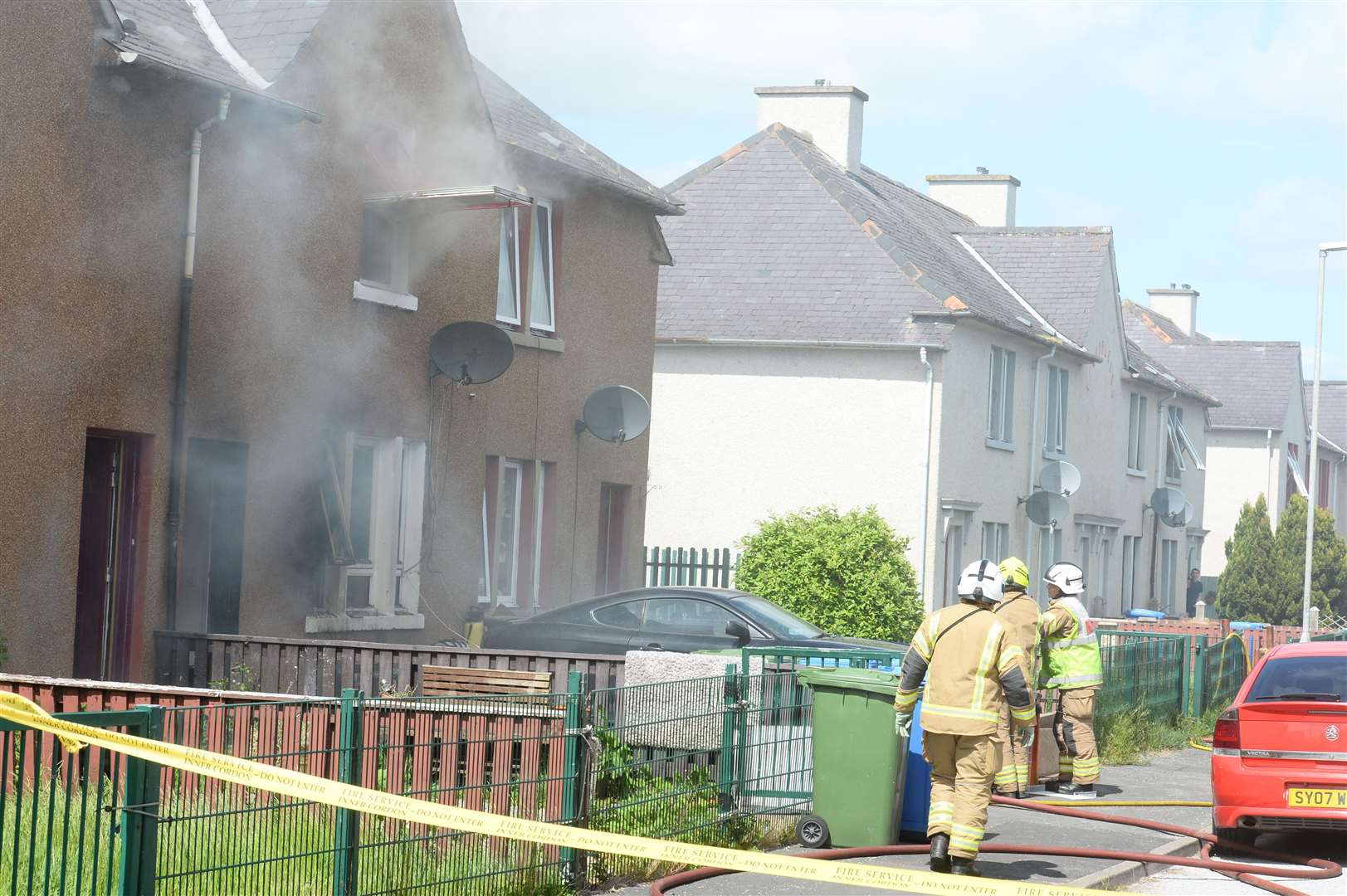 Fire in property on Carnarc Crescent...Picture: Gary Anthony..
