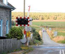 The rail crossing at Petty which will have to close.