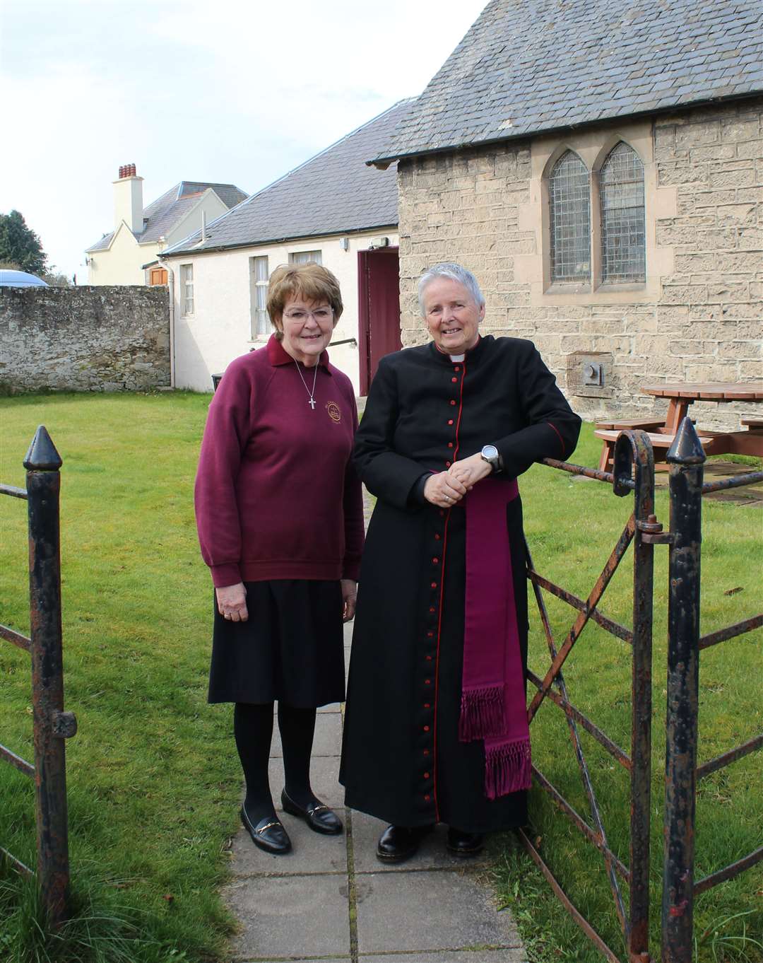 Cath Stevenson with Rev Alison Simpson at St. Columba's Church. Picture: Jan Hire, Nairn Camera Club.