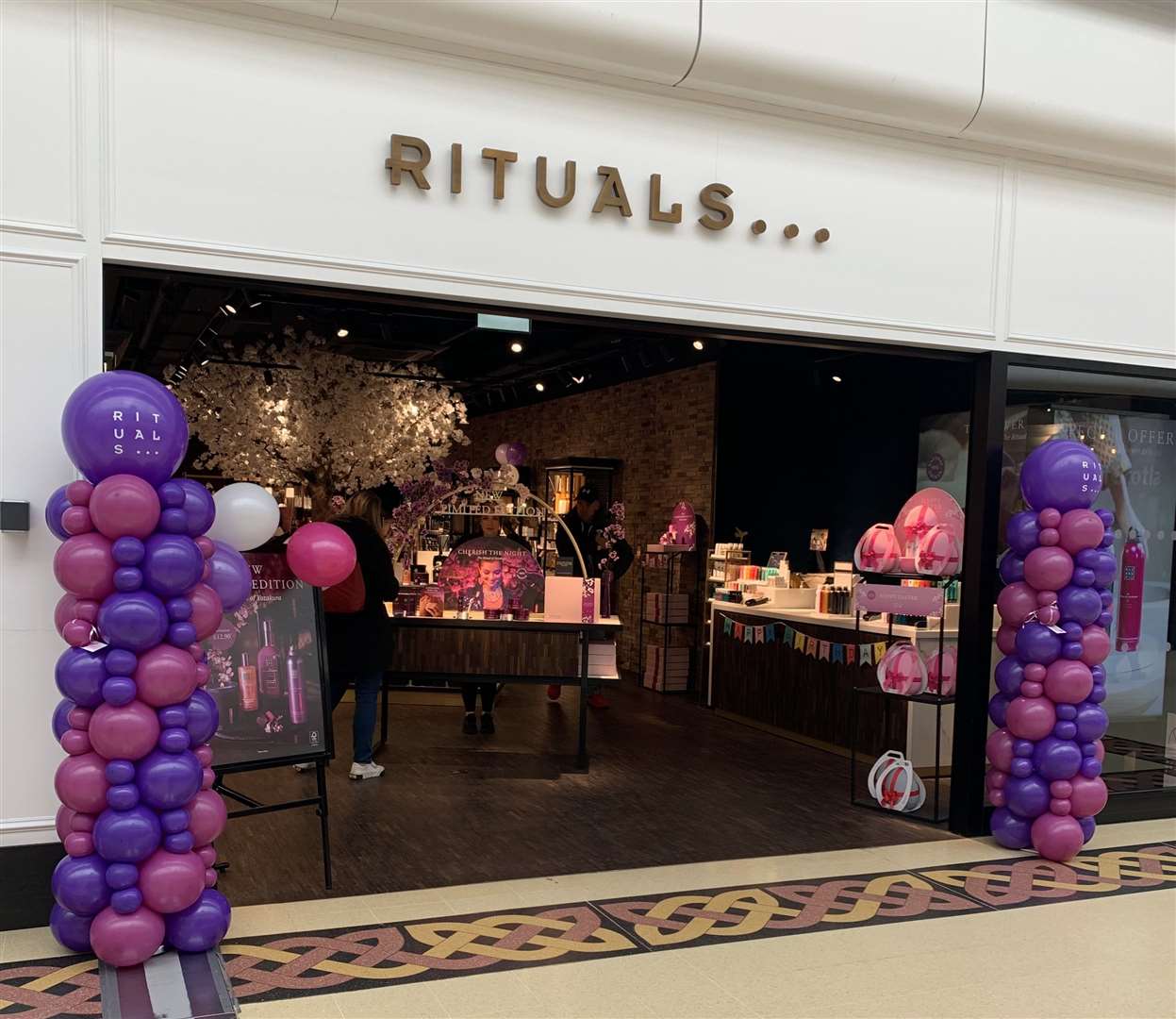 Rituals store ready for the party today.