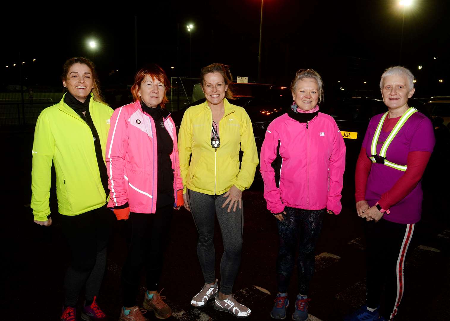 Ready for the off are Sarah MacKay, Fiona Duncan, Susan Robertson, Siobhan MacBean and Janet Campbell.
