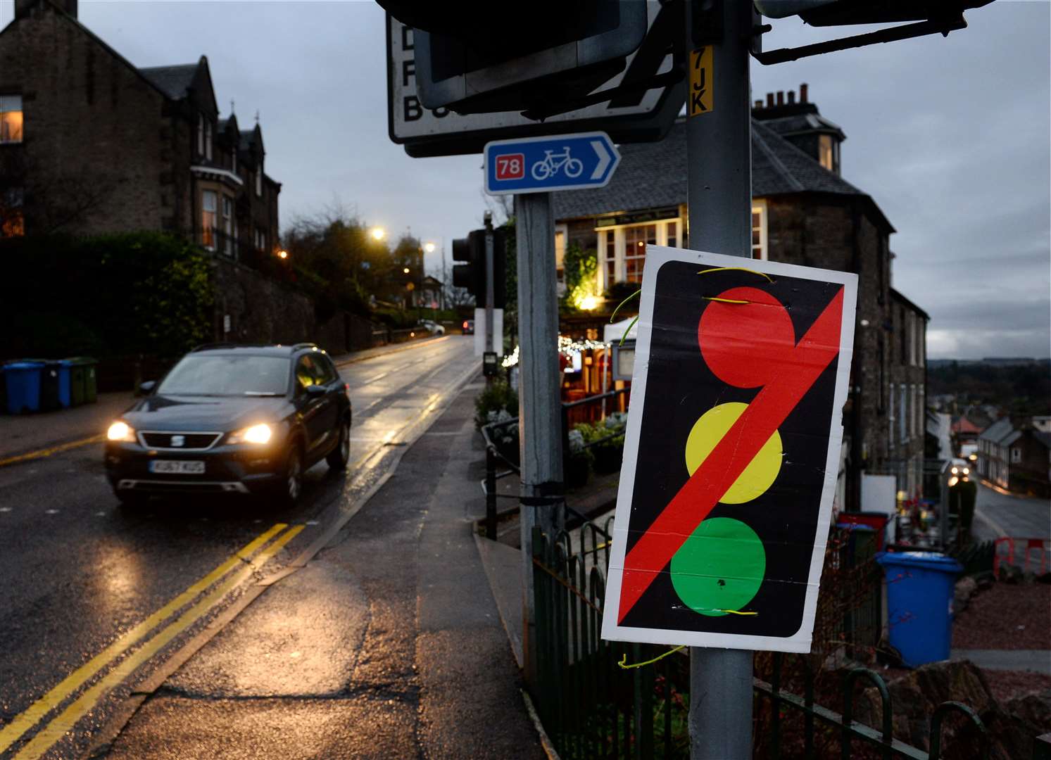 Traffic lights have been broken in Castle Street for at least two weeks.
