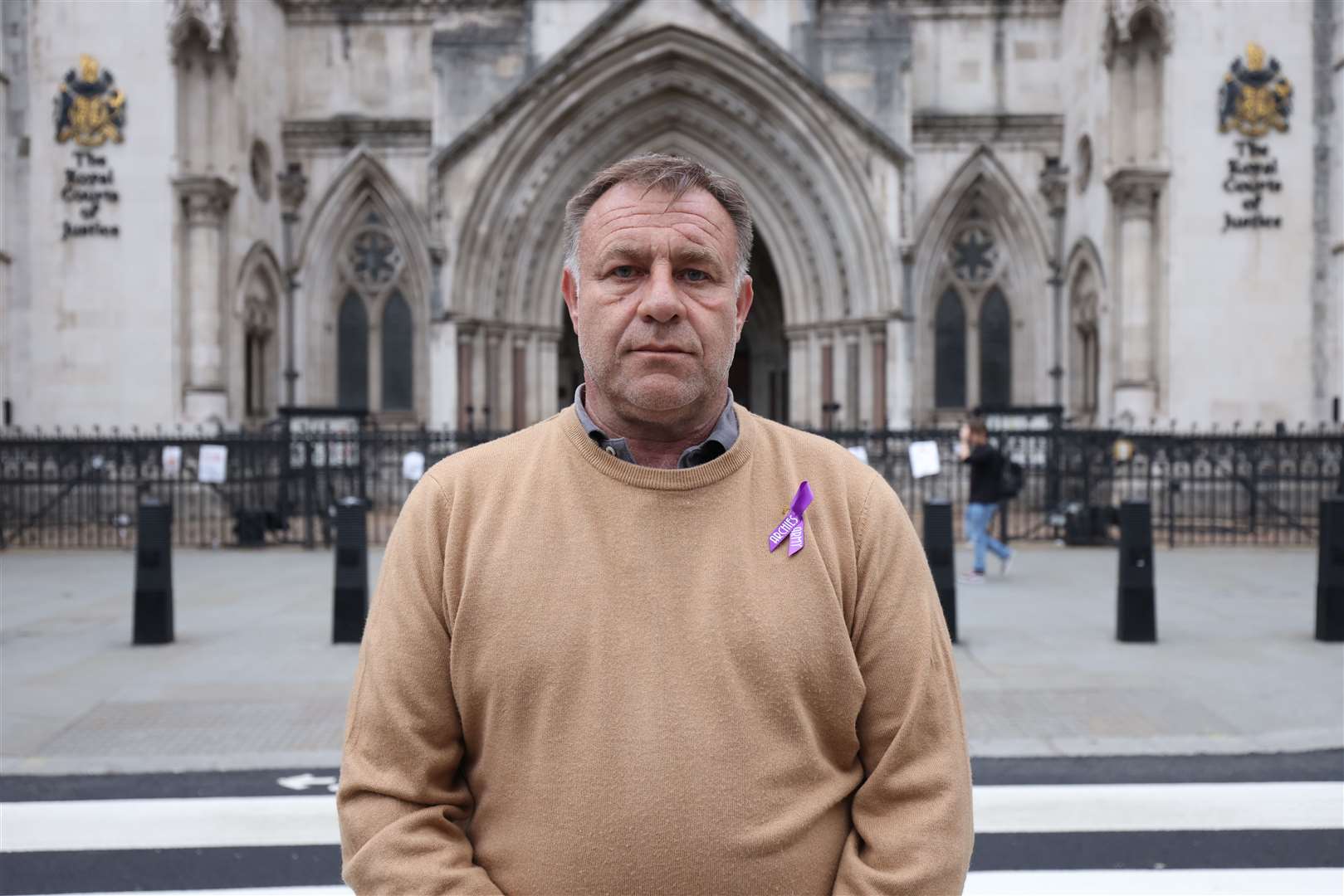 Archie’s father, Paul Battersbee, outside the High Court (James Manning/PA)
