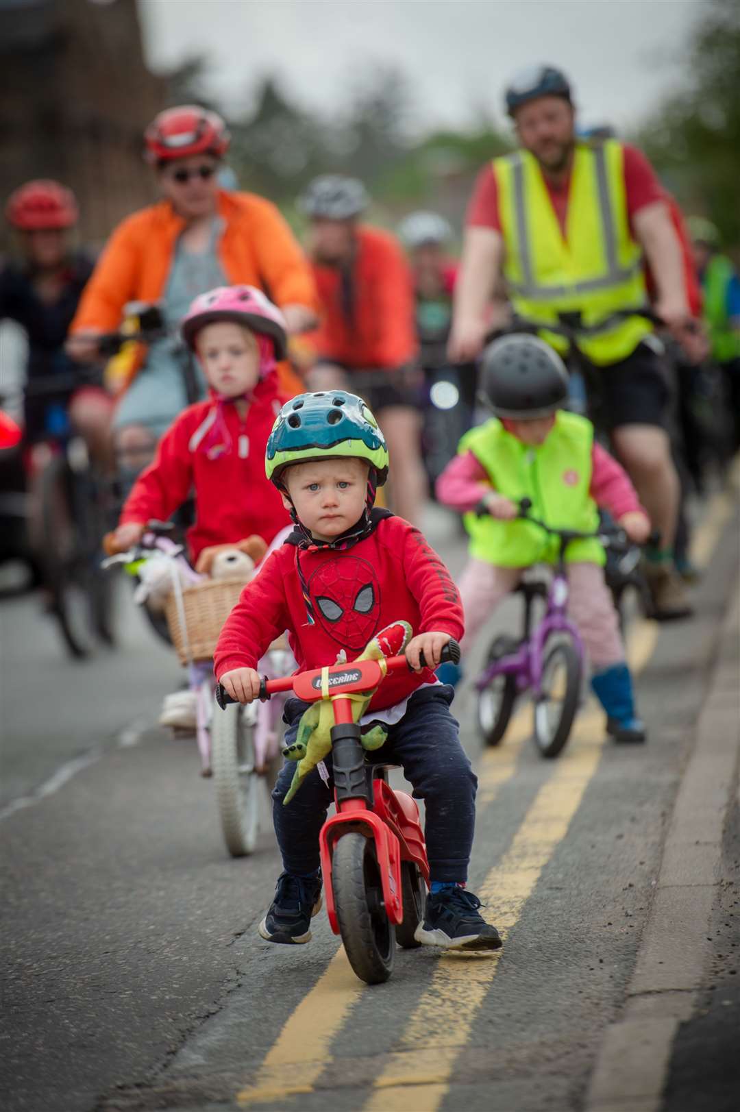 Balance bikes and more could be seen riding through Inverness. Picture: Callum Mackay