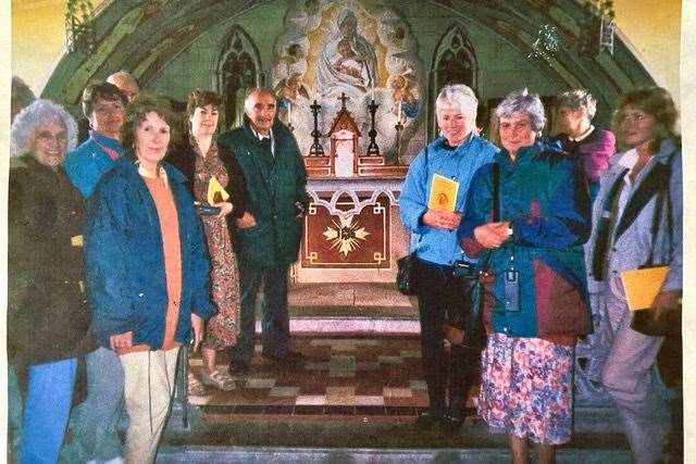 Members on a trip to the Italian Chapel in Orkney.