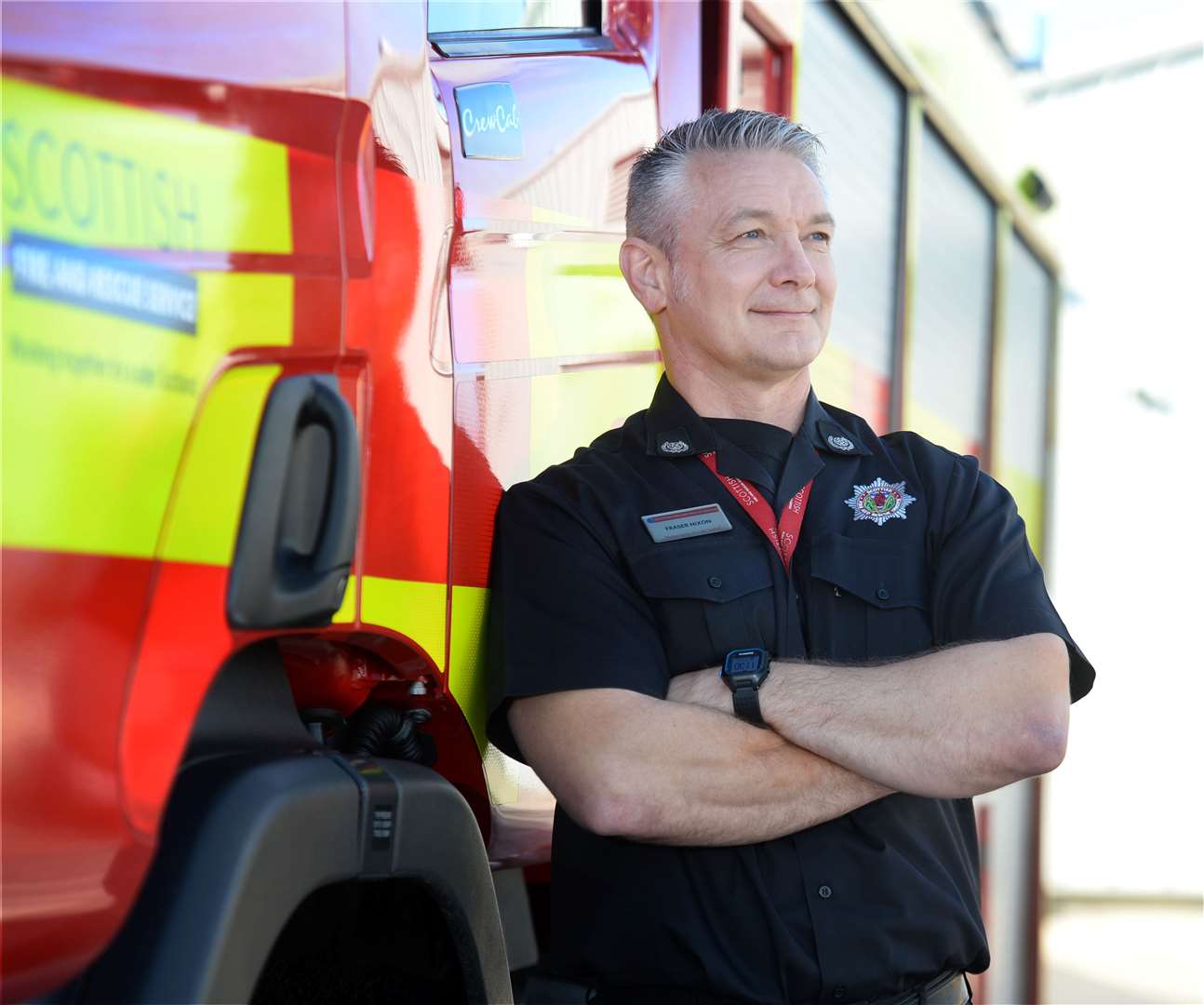 Fire Officer Fraser Nixon want to encourage stem cell donation...Picture: Gary Anthony. Image No..
