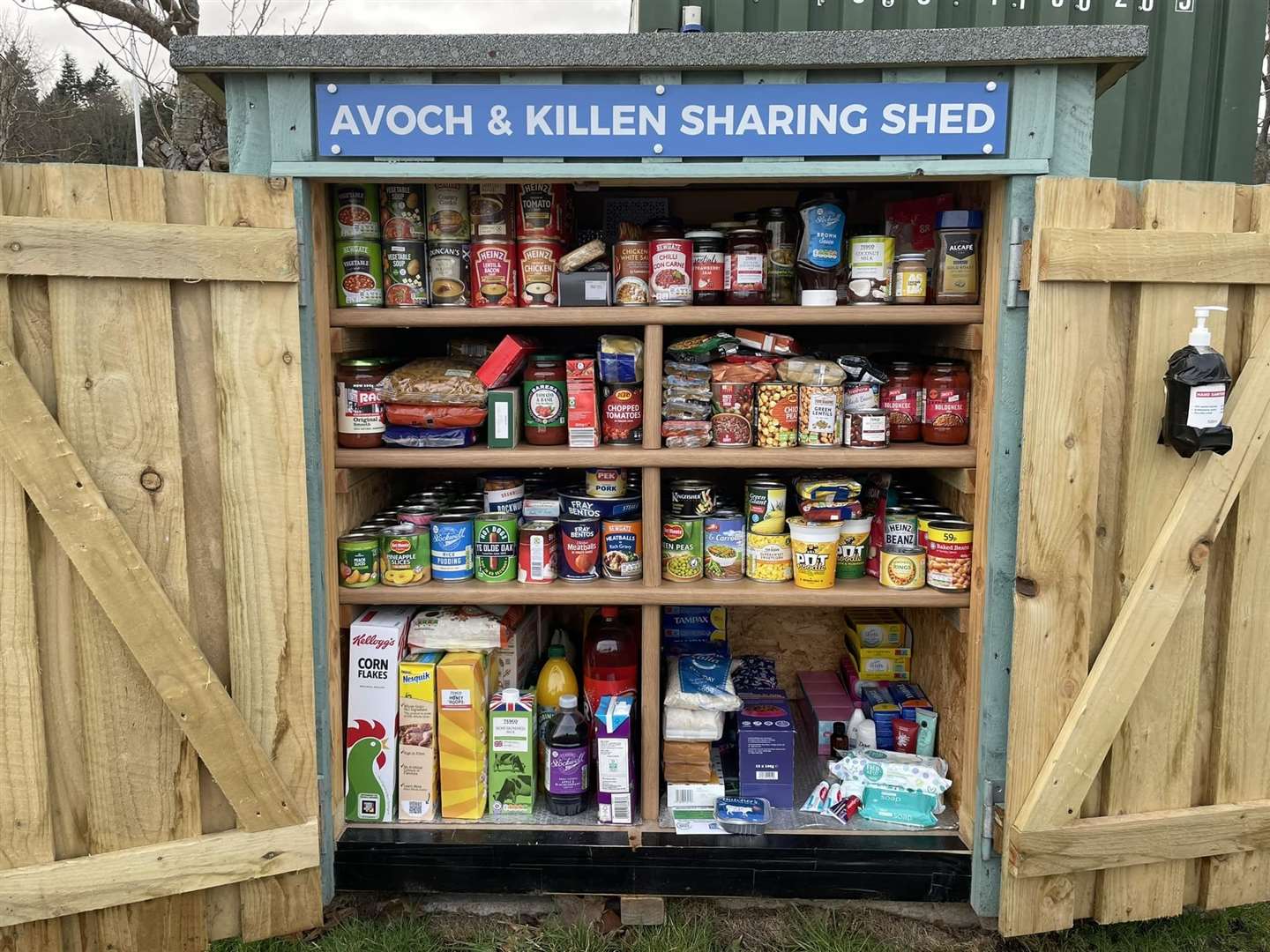 A well restocked Avoch and Killen Sharing Shed.