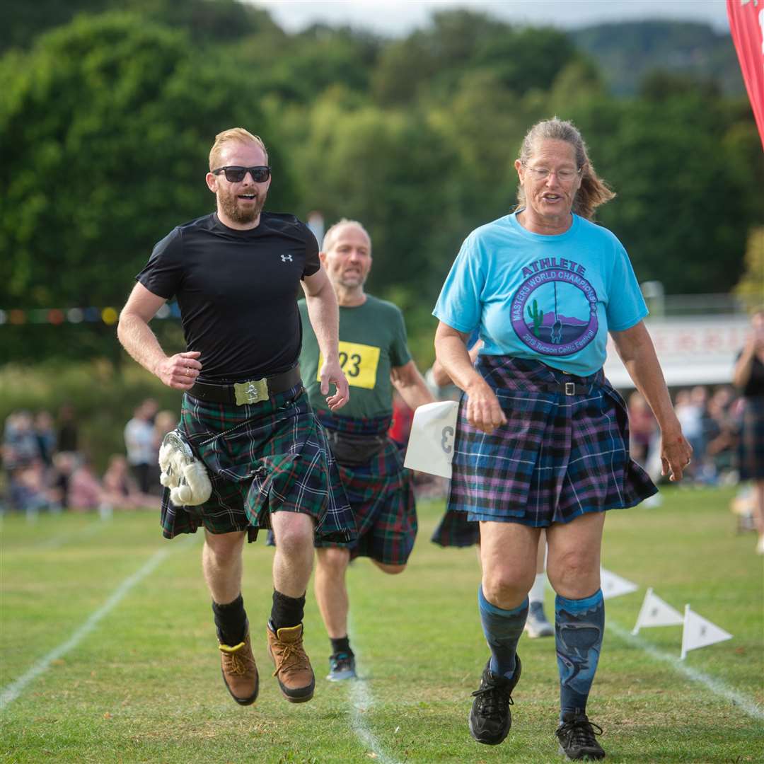 Kilts must be worn to compete in the Auld Scottish Race! Picture: Callum Mackay