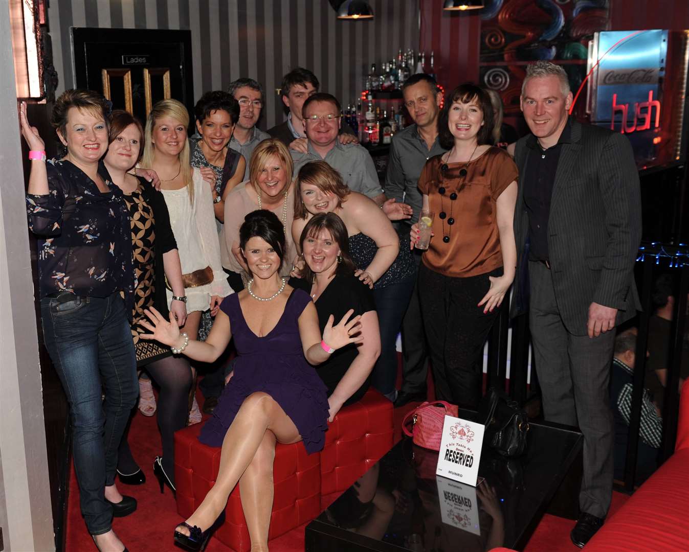 Strictly Inverness Dancers on a bonding night out at Hush Night Club Inverness. Picture by Alasdair Allen.