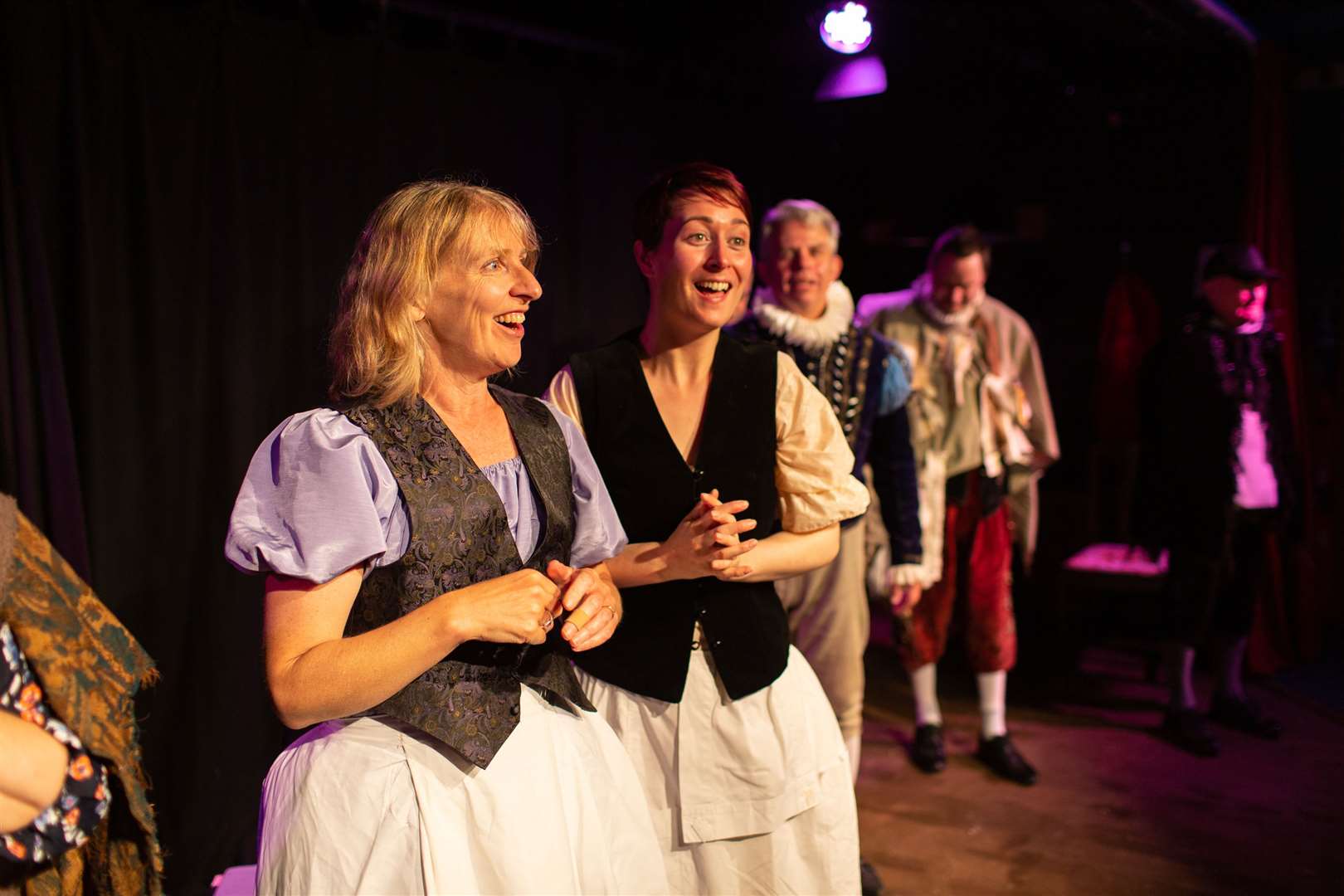 Fiona Chapman (left) and Rosalyn Paton in Mary Queen Of Scots Got Her Head Chopped Off, presented by Inverness drama company The Florians from Wednesday (Sept 15) at their Florians Theatre, Bught Park, Inverness. Picture: Matthias Kremer
