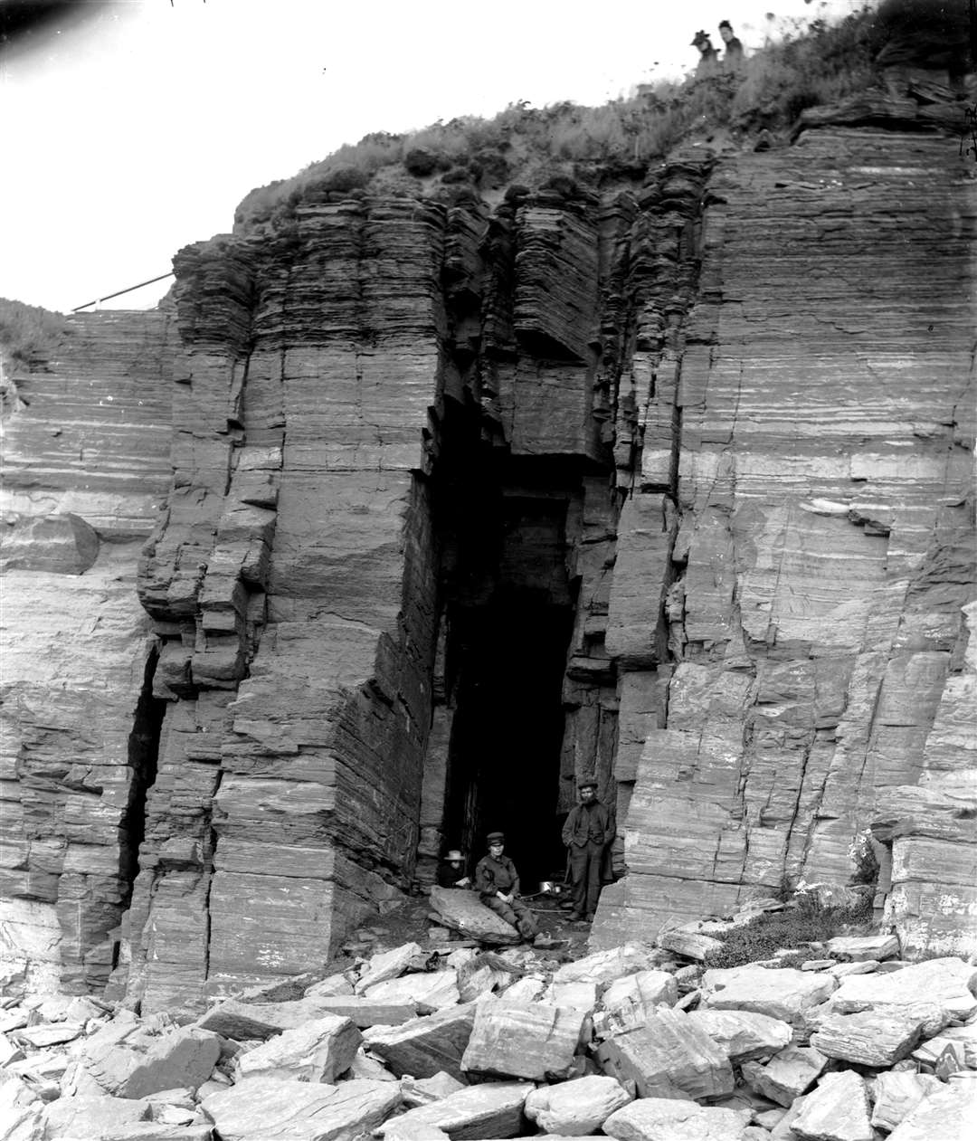 This picture called 'Tinkler's Cave' is one of the well-known images of the Caithness cave dwellers. Picture: The Johnston Collection / Wick Society.