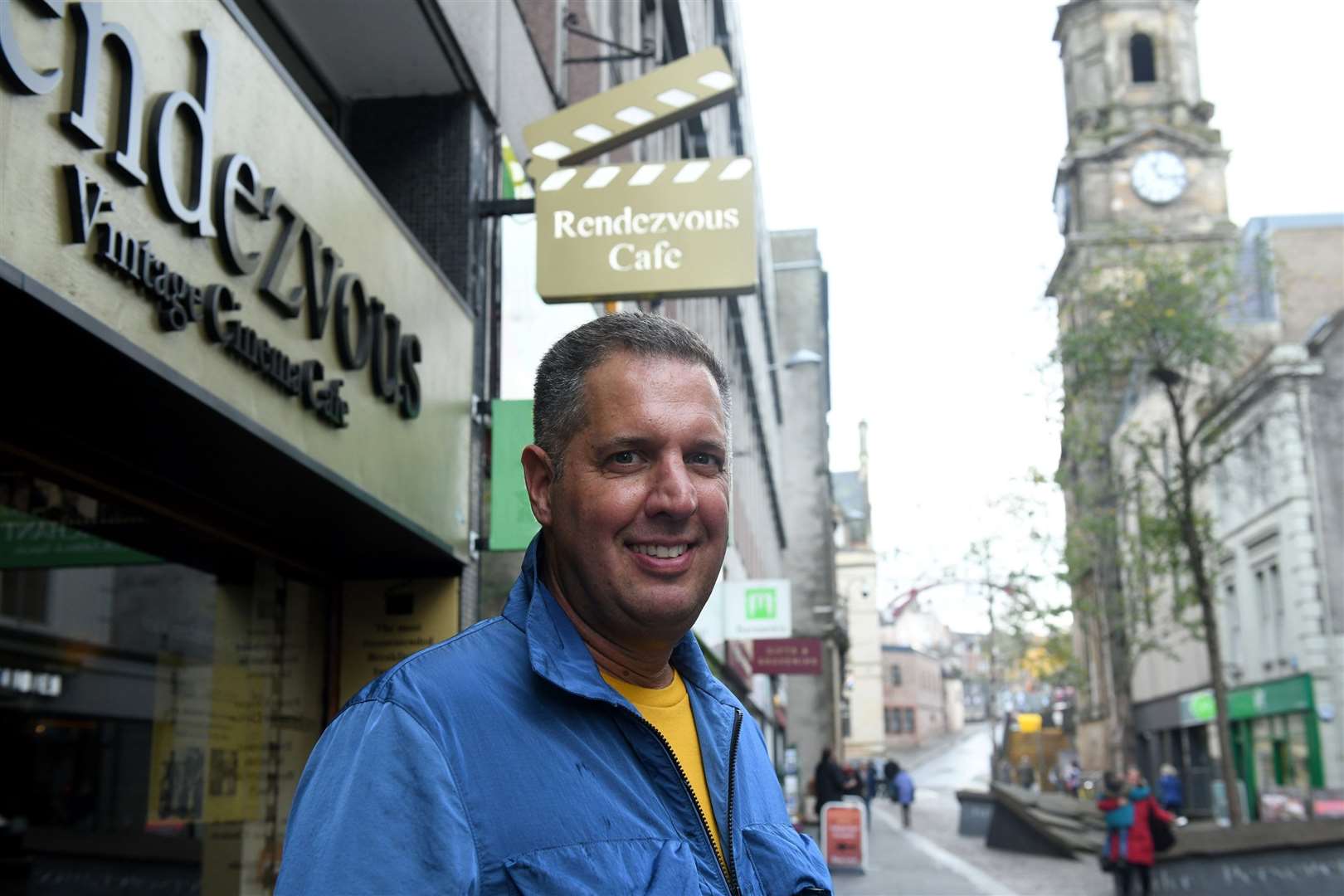 Benny Karoci-Hadar, owner of unique vintage cinema cafe, Rendezvous. Picture: James Mackenzie