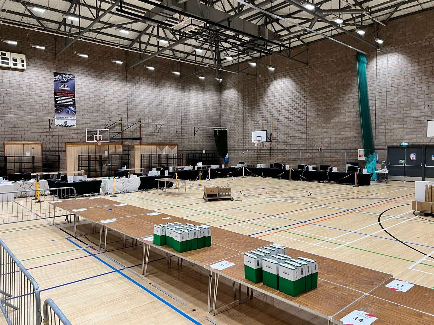 Behind the scene for the count at Highland Council