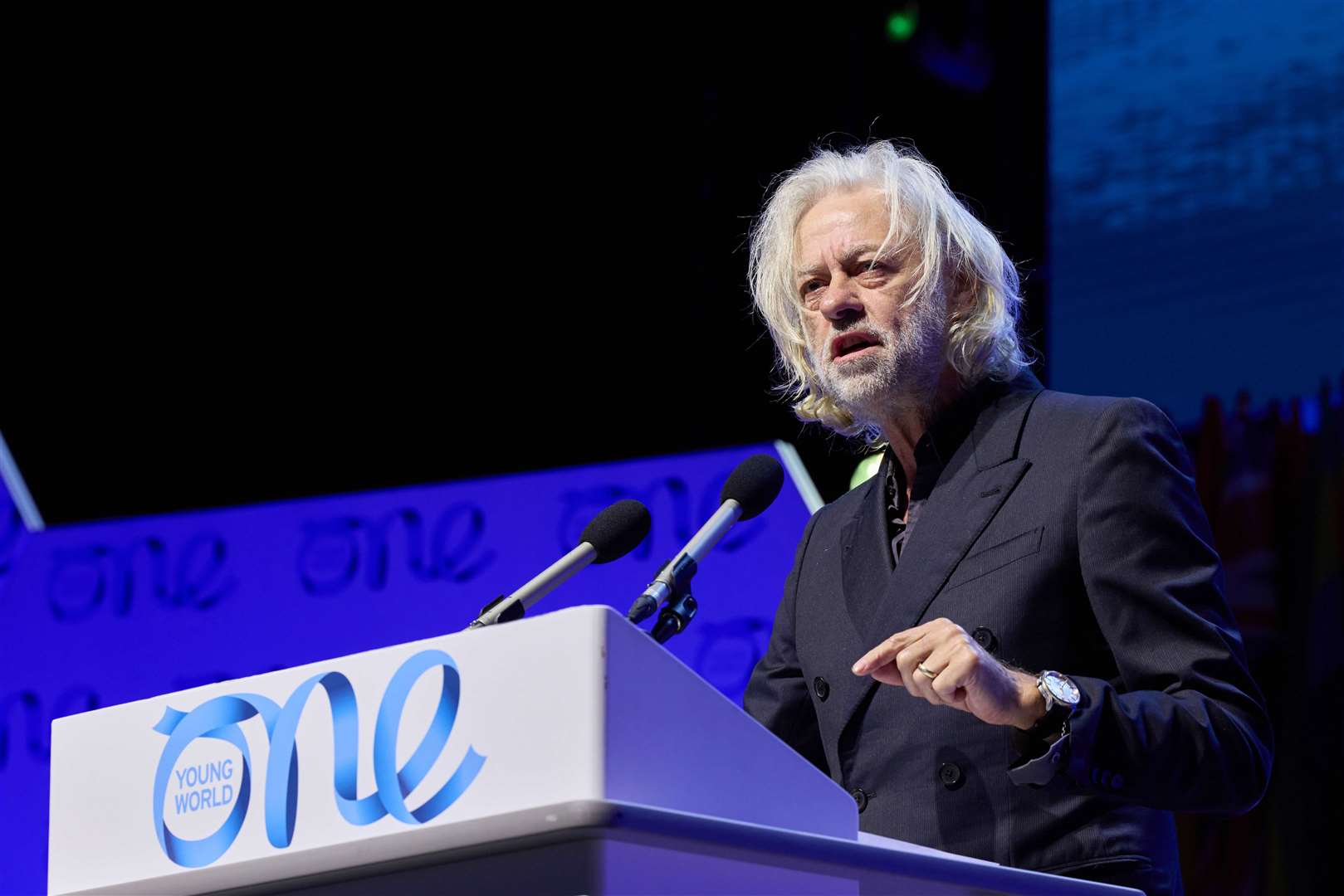 Bob Geldof has been a regular speaker at One Young World summits (One Young World/PA)