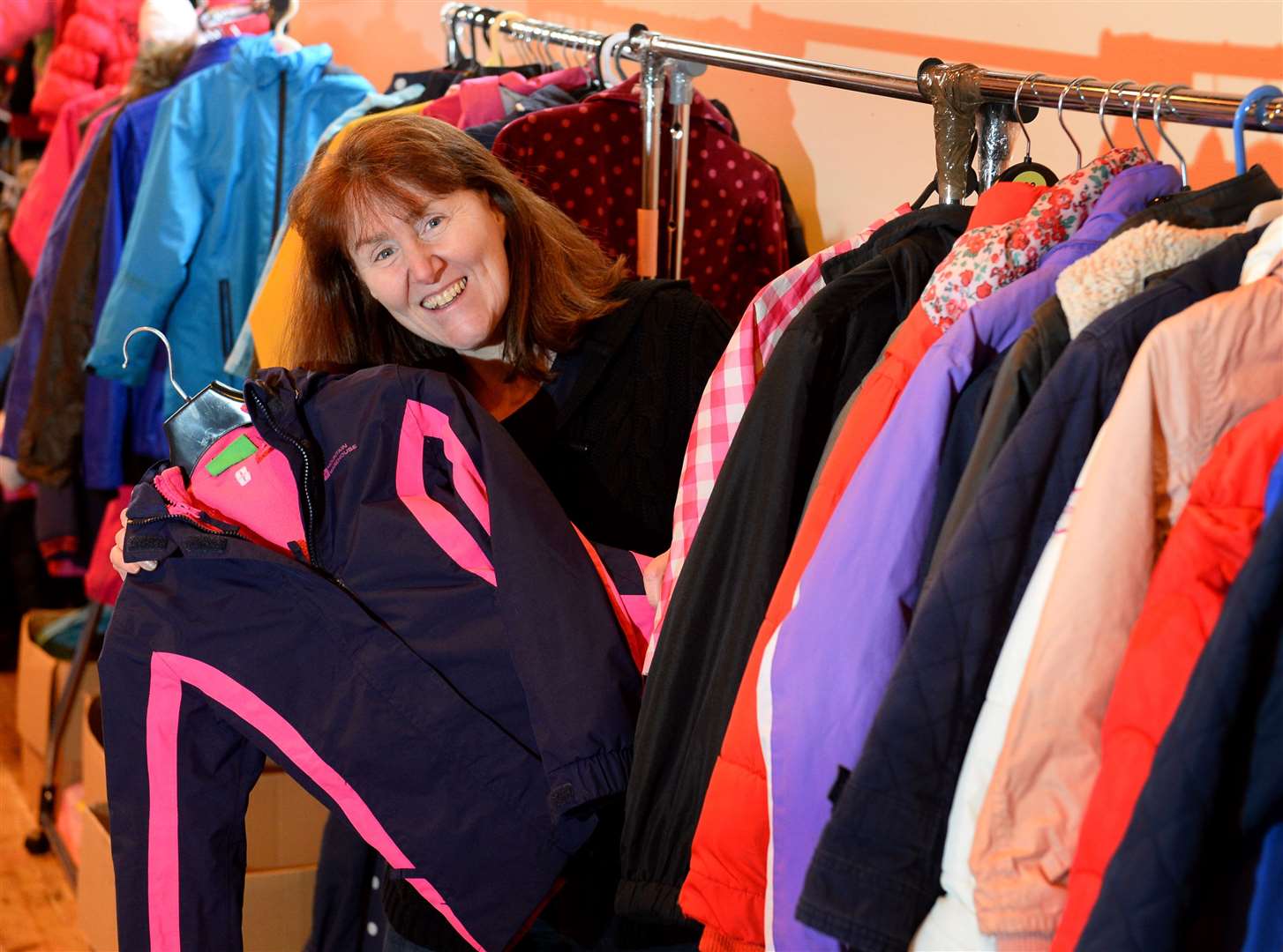 Lynne McWhinnie of Inverness Cathedral Winter Jacket Bank...Picture: Gary Anthony. Image No..