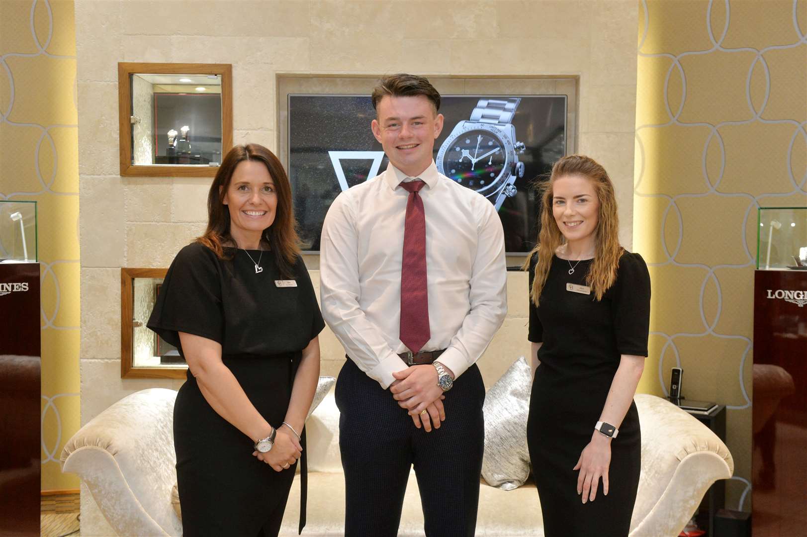 Bounceback - Chisholm Hunter, Eastgate Centre...First opened their doors in Victorian Glasgow in 1857 and now have 22 stores around England and Scotland...Store Manager Julie Crompton, Kieran Whiffin and Afton Chisholm...Picture: Callum Mackay..
