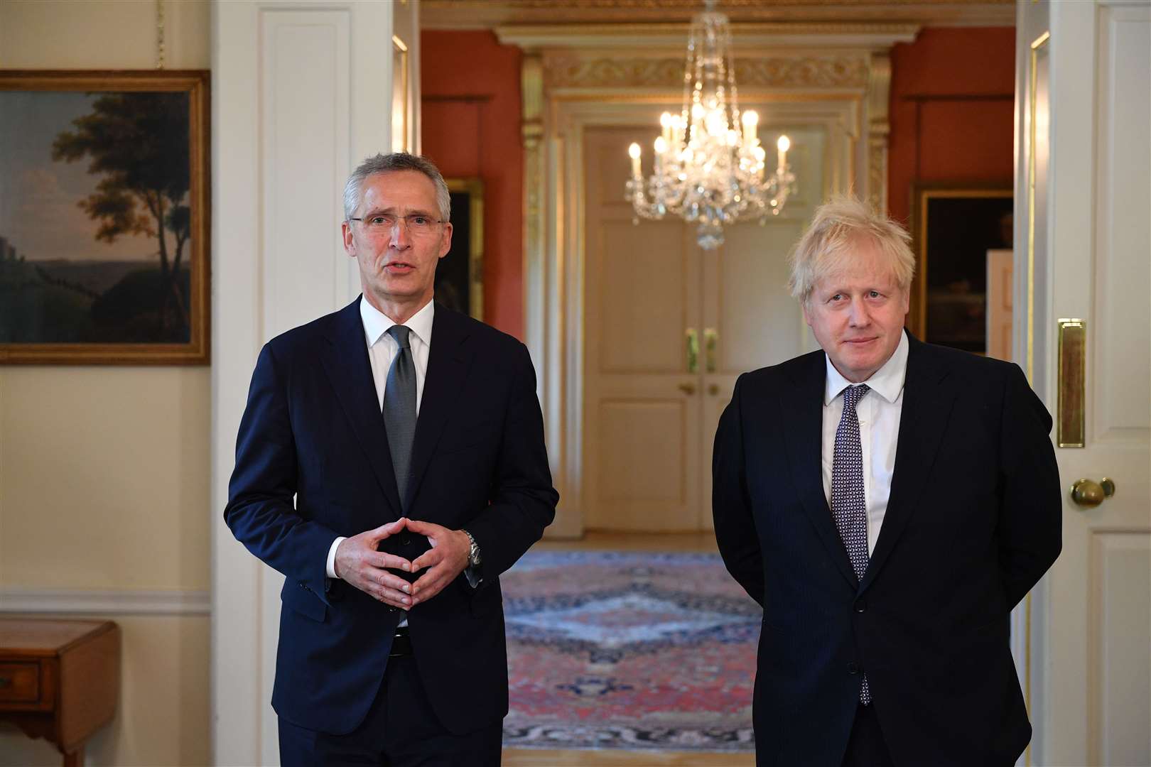 Prime Minister Boris Johnson is also meeting Nato secretary-general Jens Stoltenberg (Justin Tallis/PA)