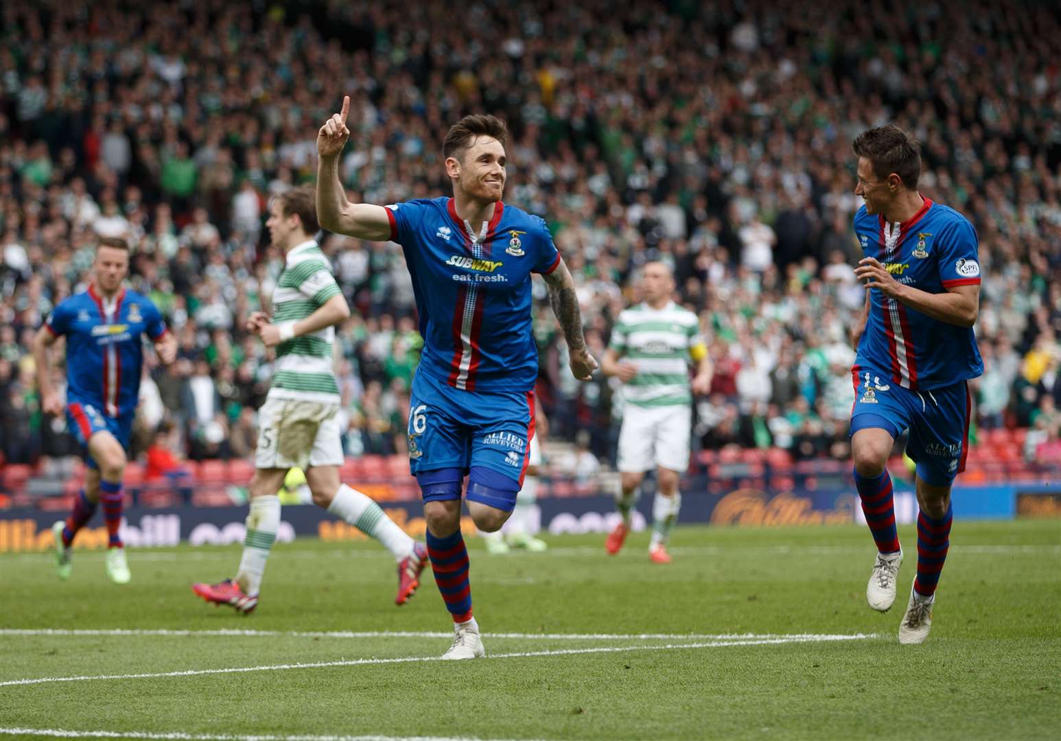 Greg Tansey scored as Caley Thistle beat Celtic in the semi final back in 2015. Picture: Ken Macpherson