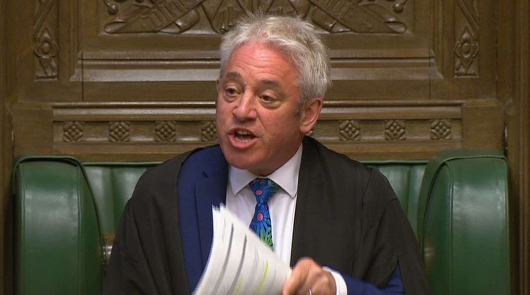 Ex-Speaker John Bercow during Prime Minister’s Questions (House of Commons)