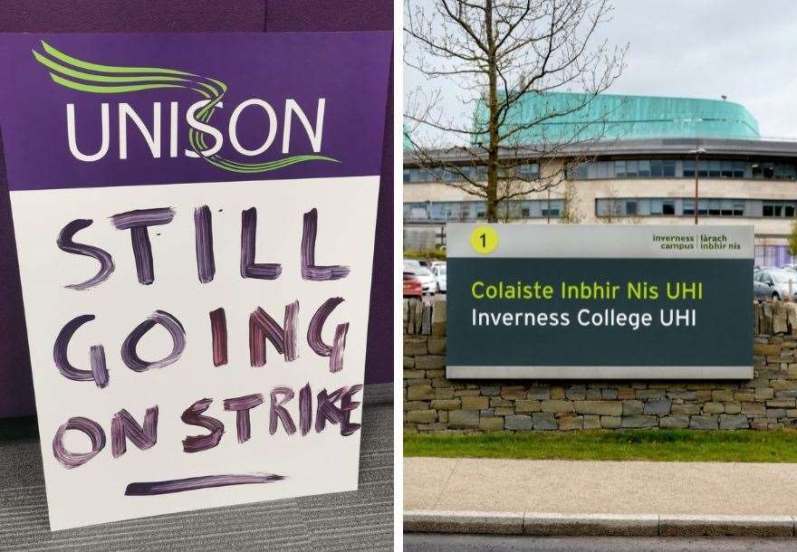 UHI Colleges are among those walking out according to UNISON.