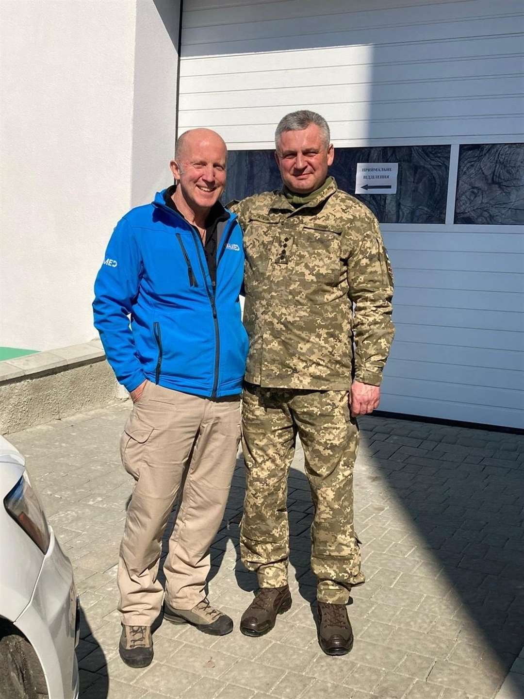 AndyKent with Volodymyr,a senior doctor in Drohobych.