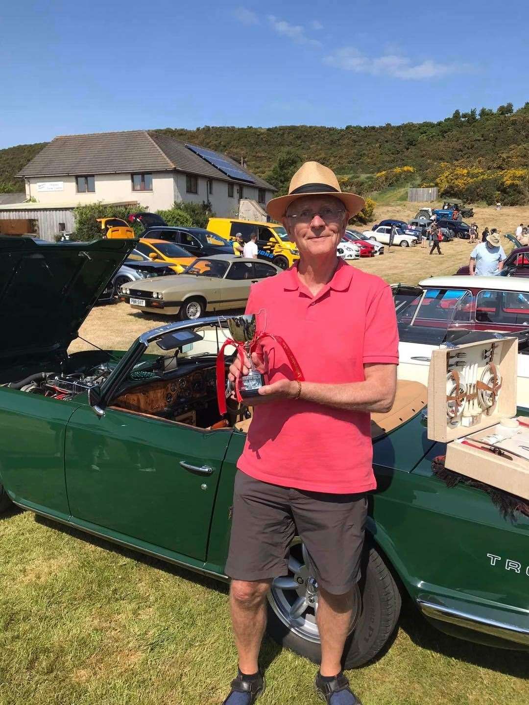 Mr Rowan Brill from Balloch with his stunning local from new Triumph TR6.
