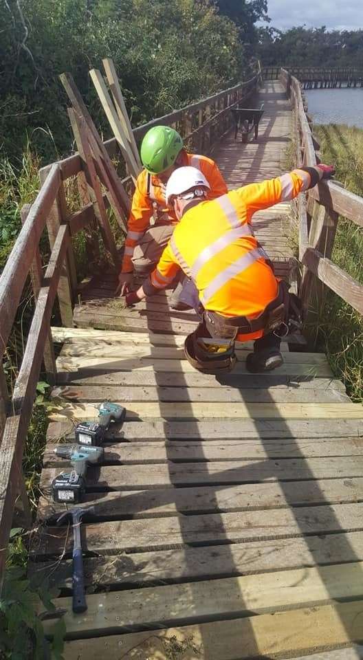 Emergency repairs were carried out to the boardwalk last year.