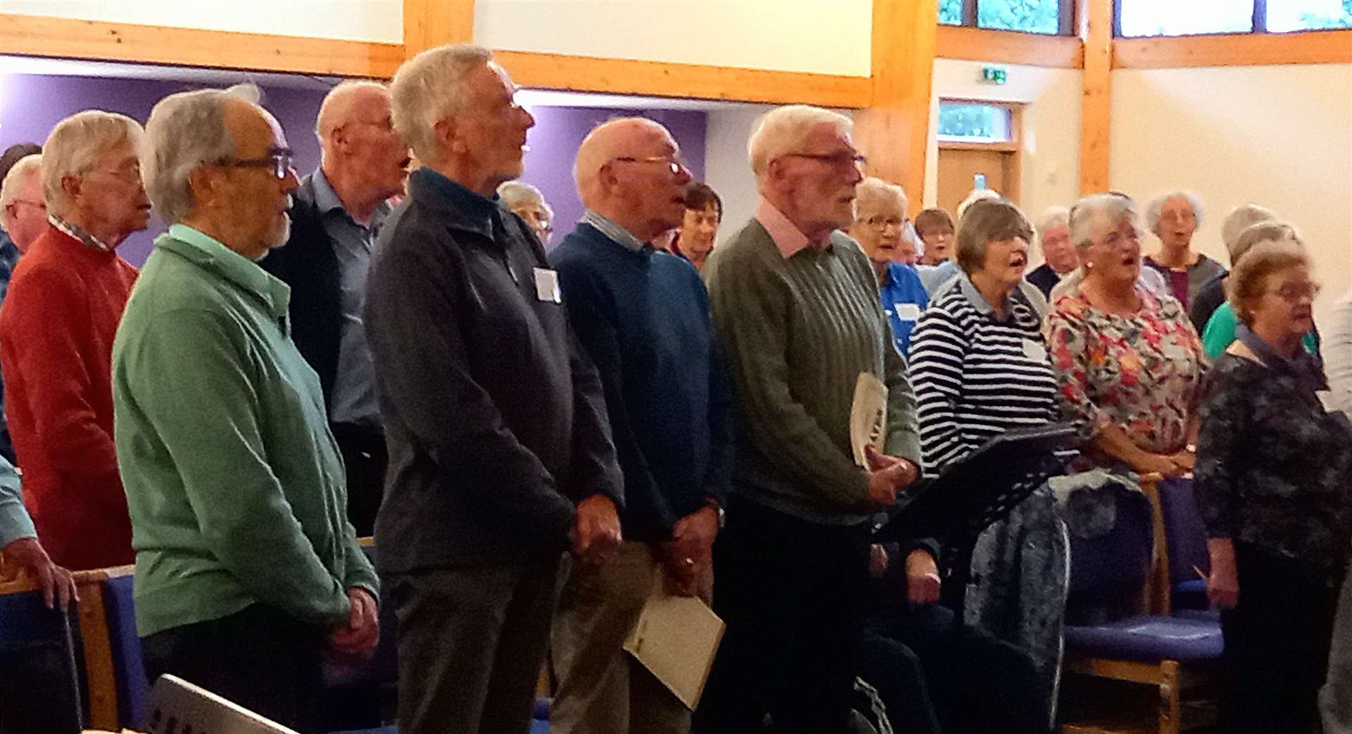 Inverness Choral Society members rehearsing for Haydn's Creation.