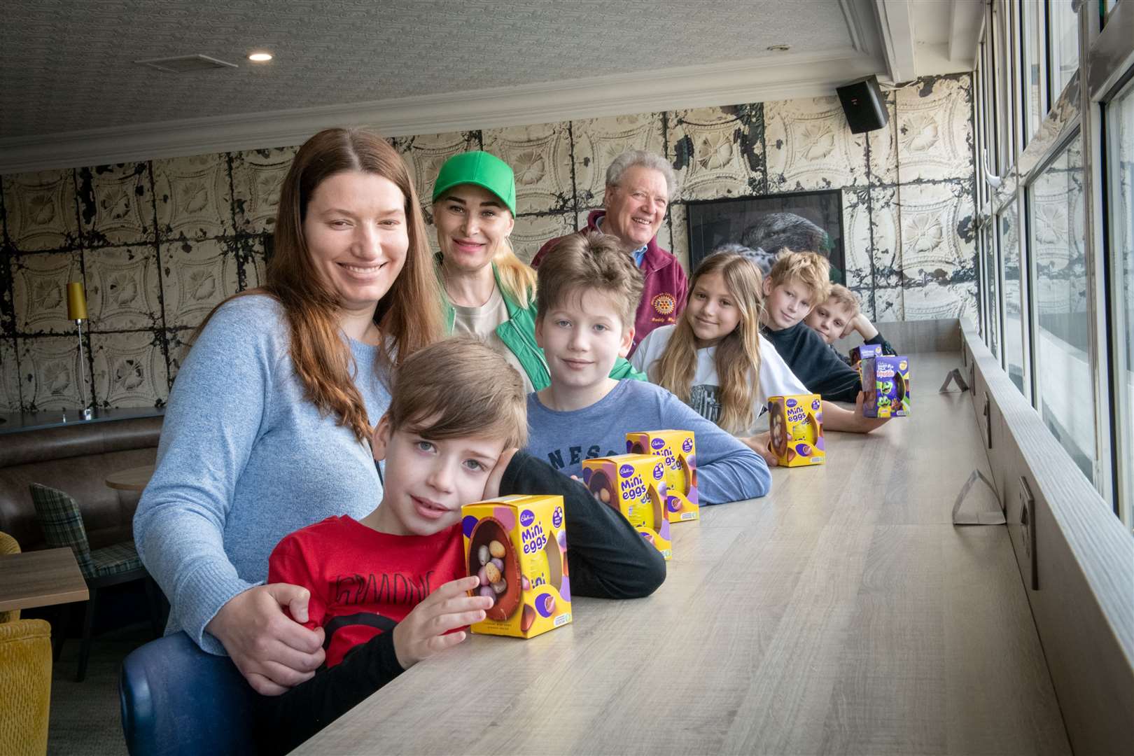 Roddy Wood, from Rotary Club of Inverness Culloden, gives out Easter Eggs. Picture: Callum Mackay
