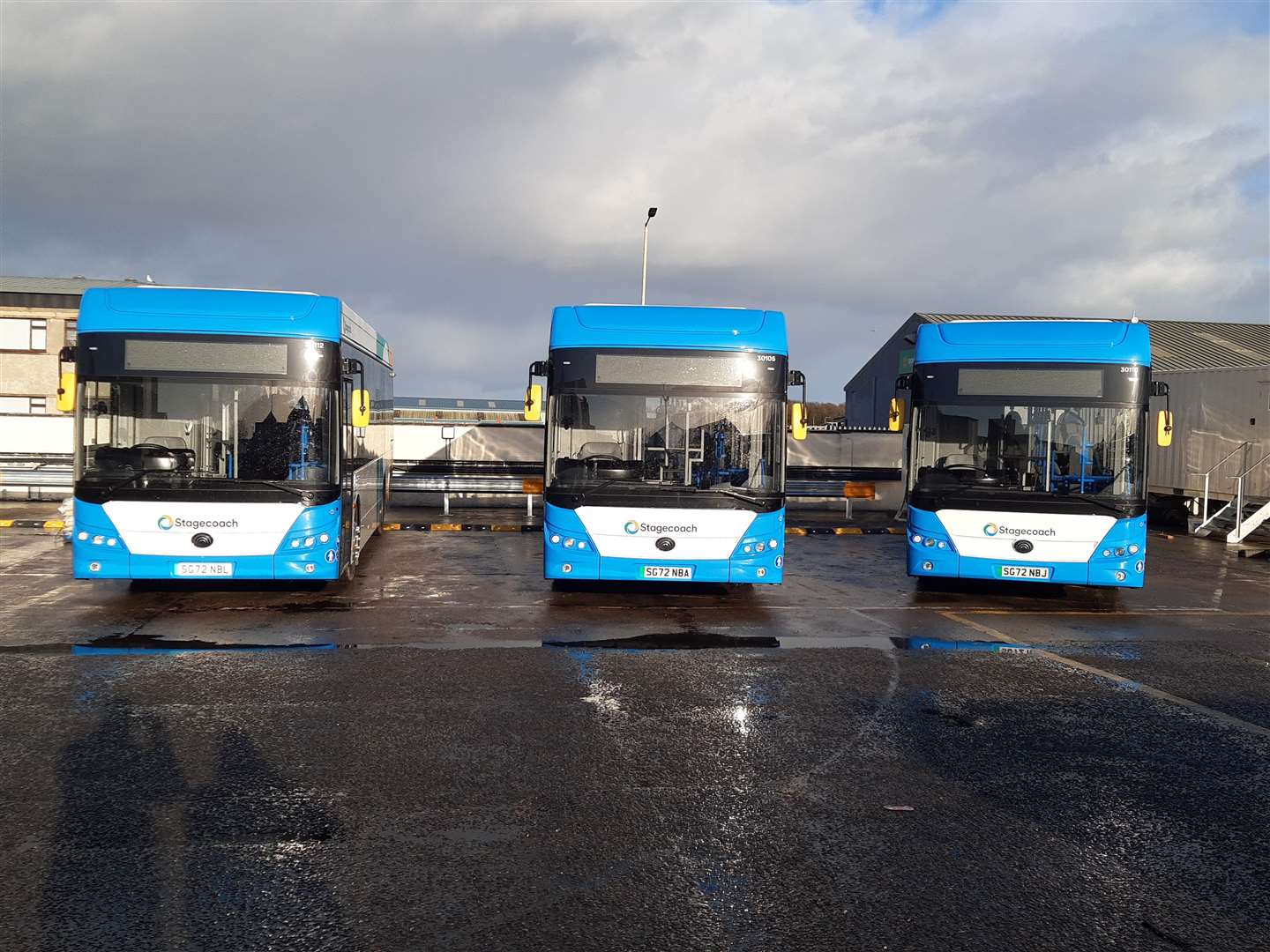 Some of the Inverness electric fleet.