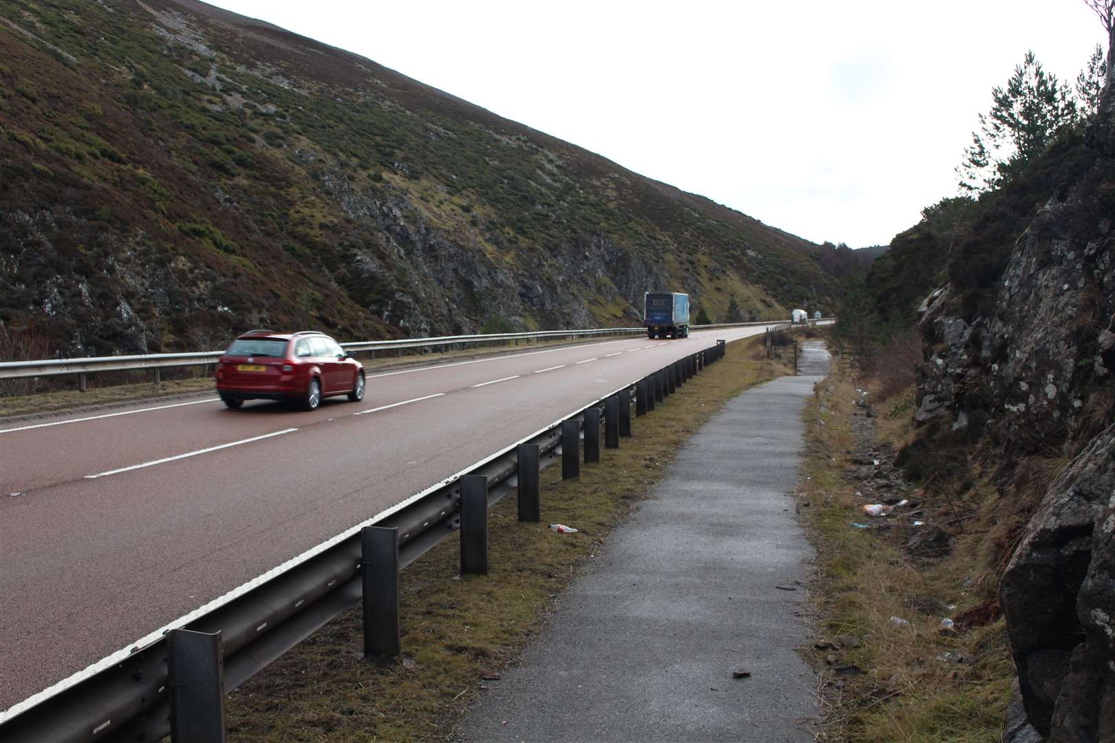 A9 road from Inverness to Perth at Slochd, a notorious part of the road. Picture: John Davidson.