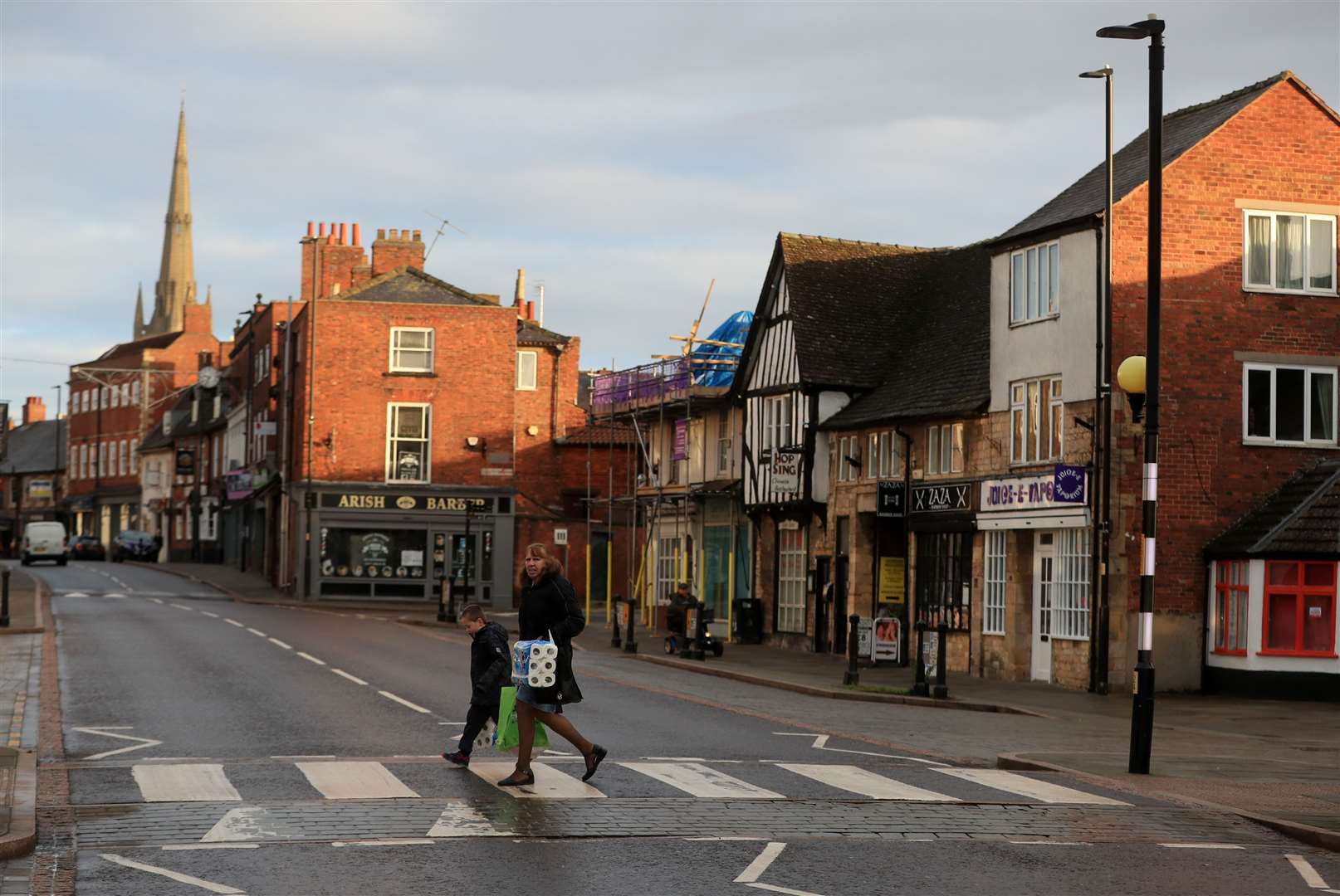 Quiet streets in Grantham, Lincolnshire (Mike Egerton/PA)