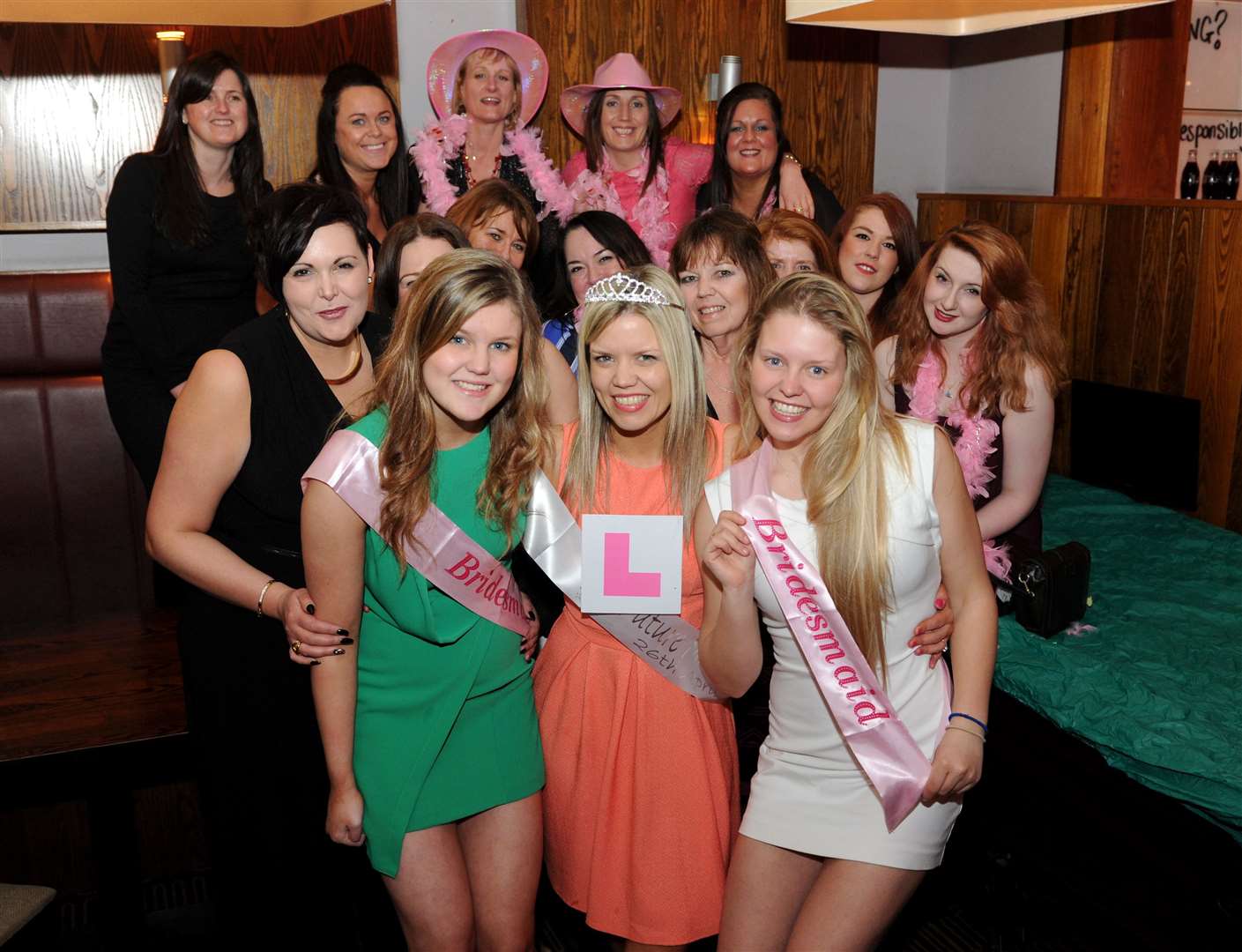 Cityseen , Louise Watt (centre,L) on her hen night at Auctioneers . Picture: Gary Anthony.