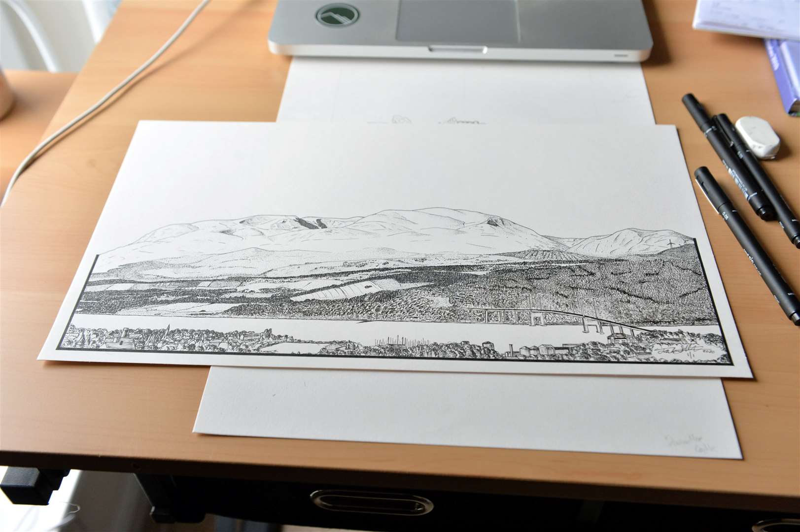 IllustratorJack Spowart has turned his hand to some line drawings around the Highlands...Picture: Callum Mackay..
