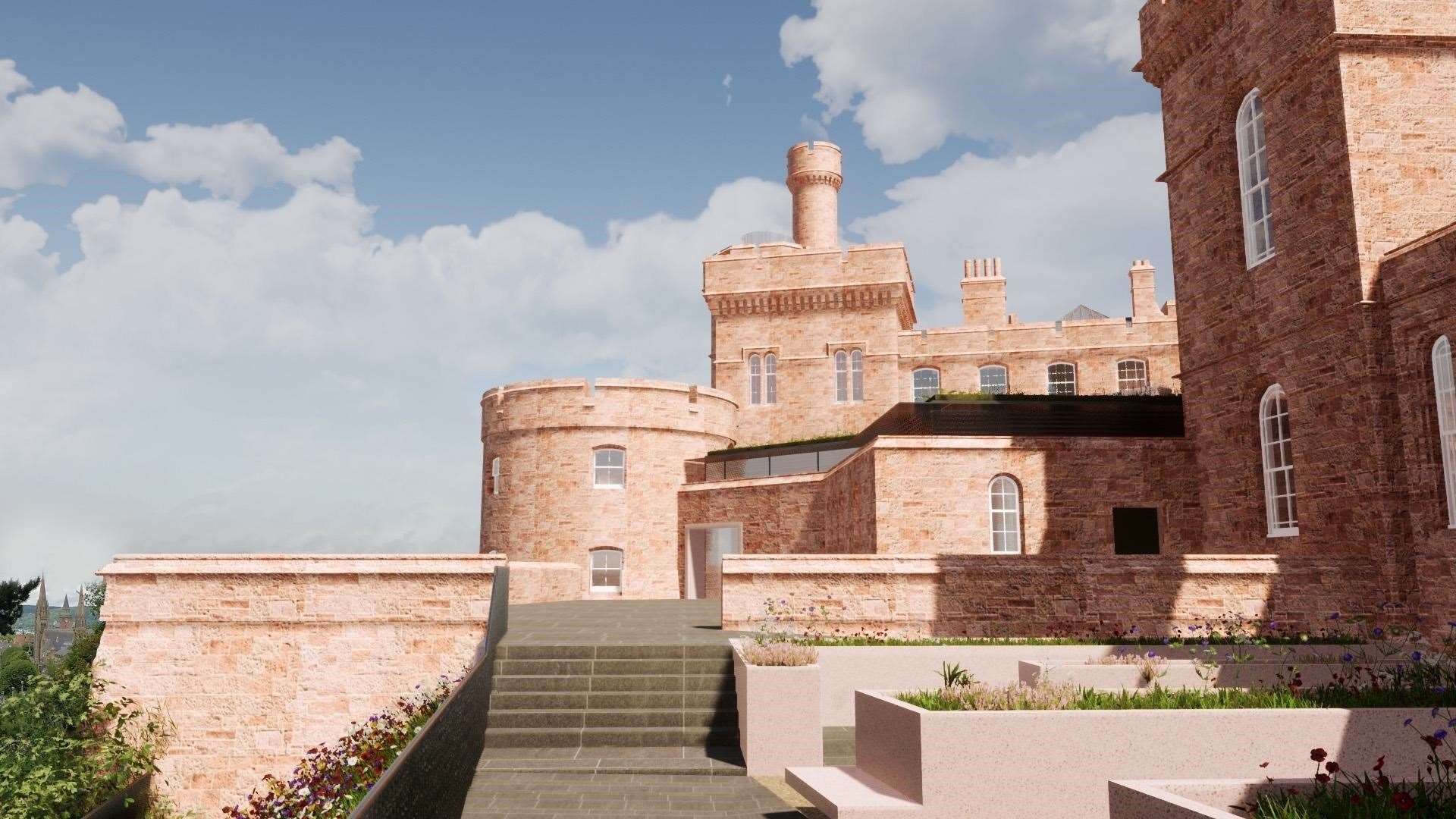 Inverness Castle development rednition.