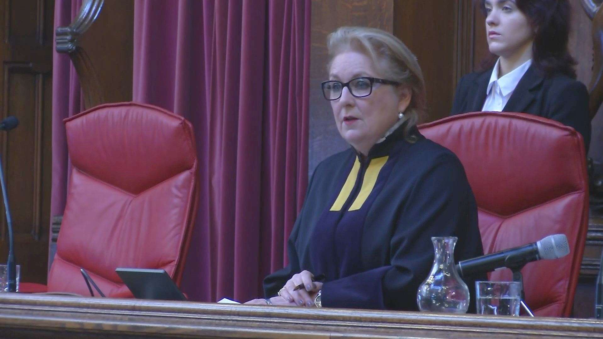 Lady Chief Justice Baroness Carr during a live broadcast at the Court of Appeal (PA)