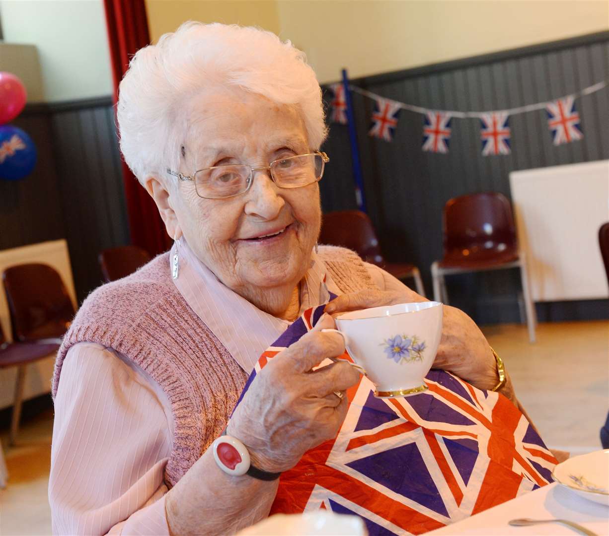 Mary Donaldson toasts the Queen with a cuppa. Pictures: Gary Anthony.
