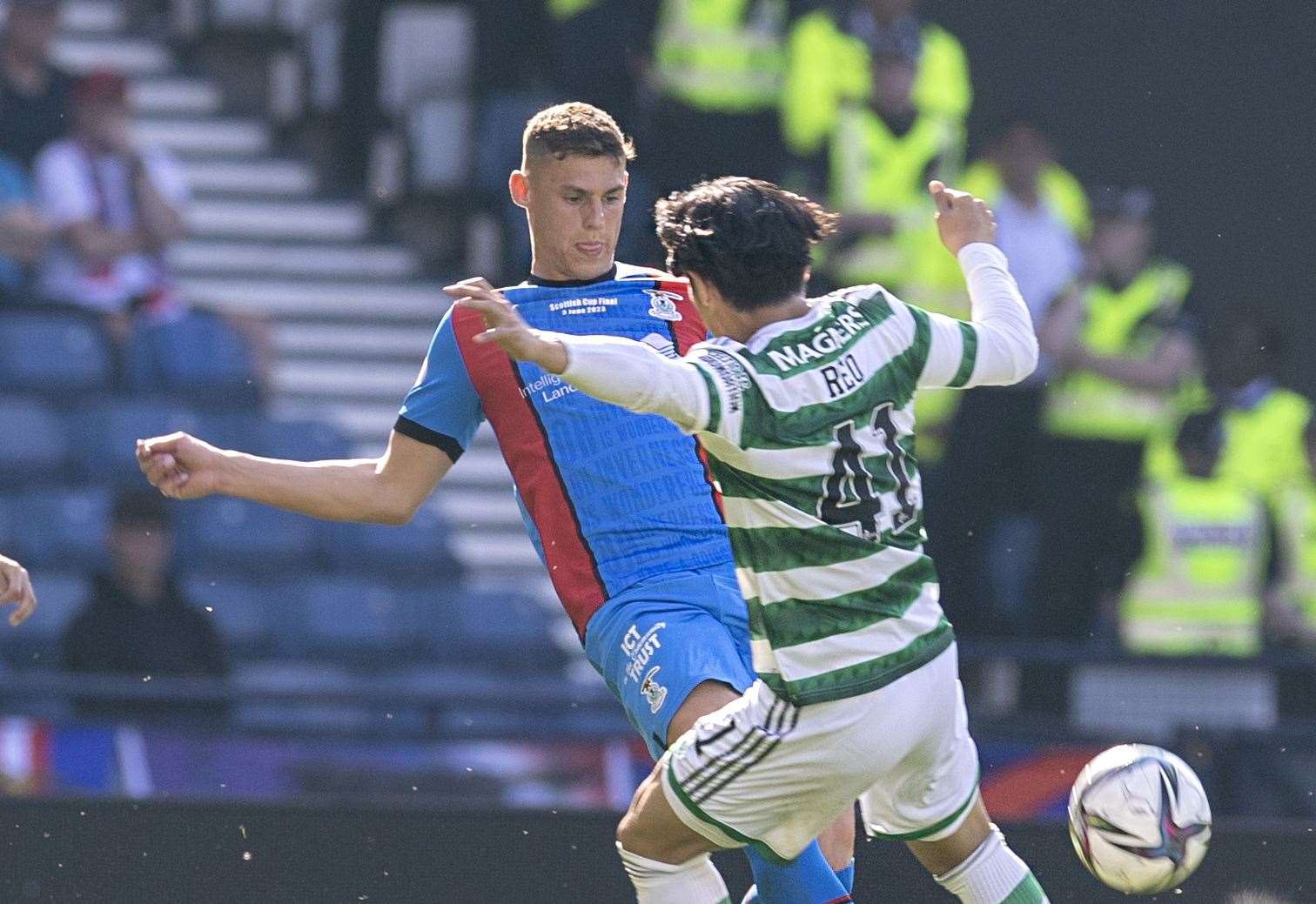 Who was the best player for Inverness Caley Thistle in the Scottish Cup final against Celtic?
