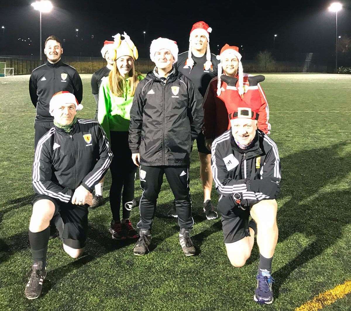 Members of the North of Scotland Referee Association who will be taking part in the Referee Reindeer Run.